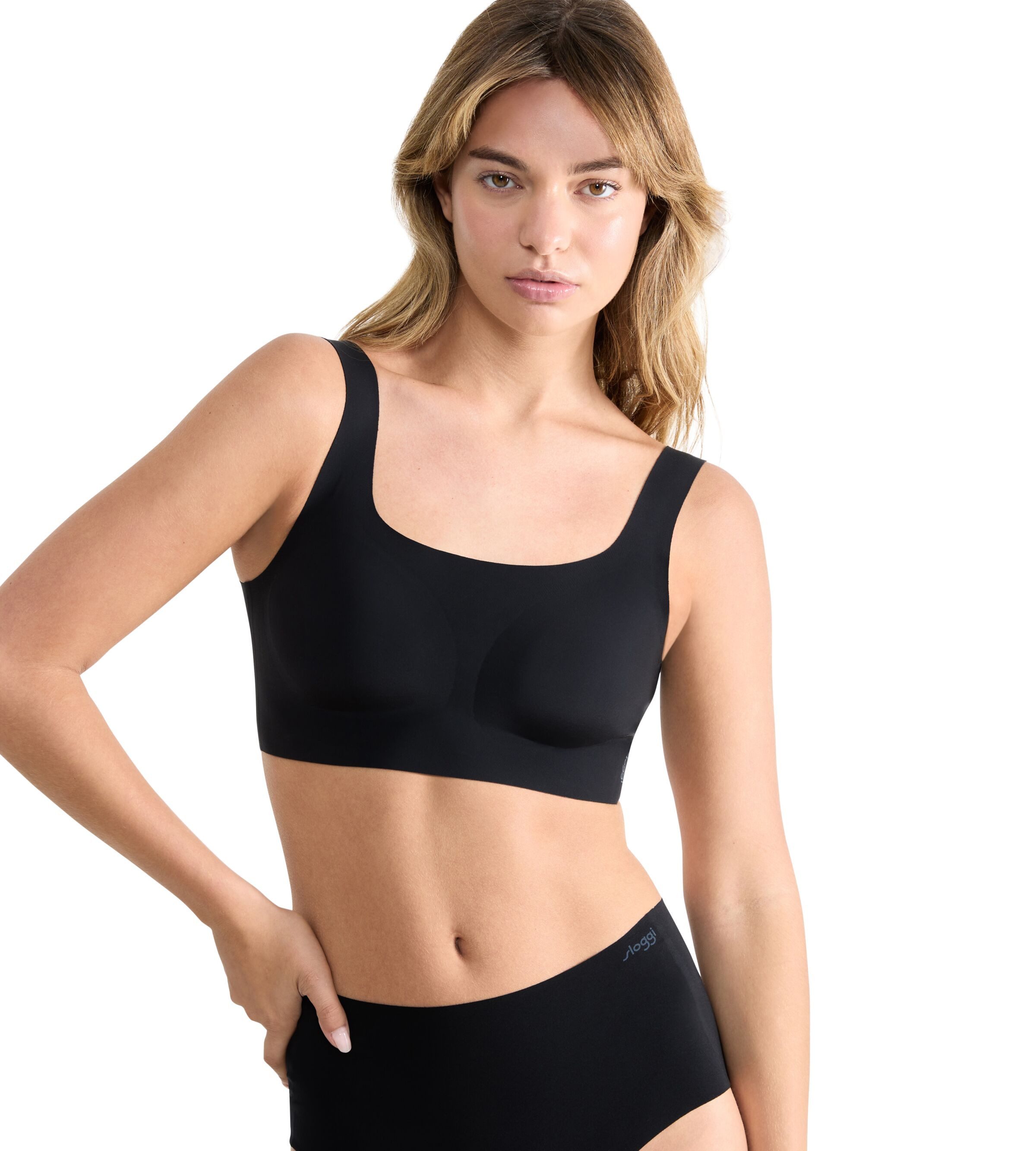 Sloggi Bustier NEU: ZERO Feel 2.0 Top naadloos en onzichtbaar dames bustiertops maat XS zwart