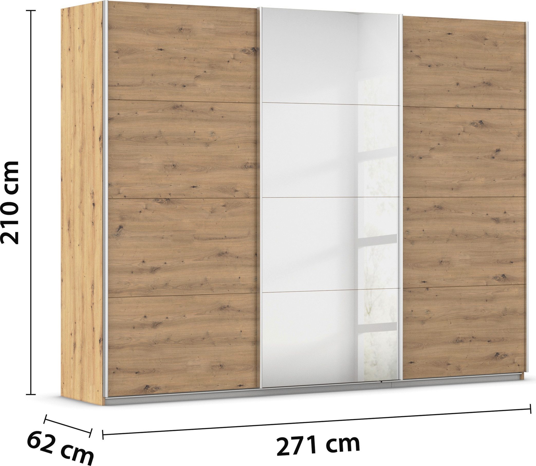 rauch Schuifdeurkast Kledingkast kast OTTO´S CHOICE garderobe AGORDO Top interieur, in 4 breedtes en 2 hoogtes MADE IN GERMANY
