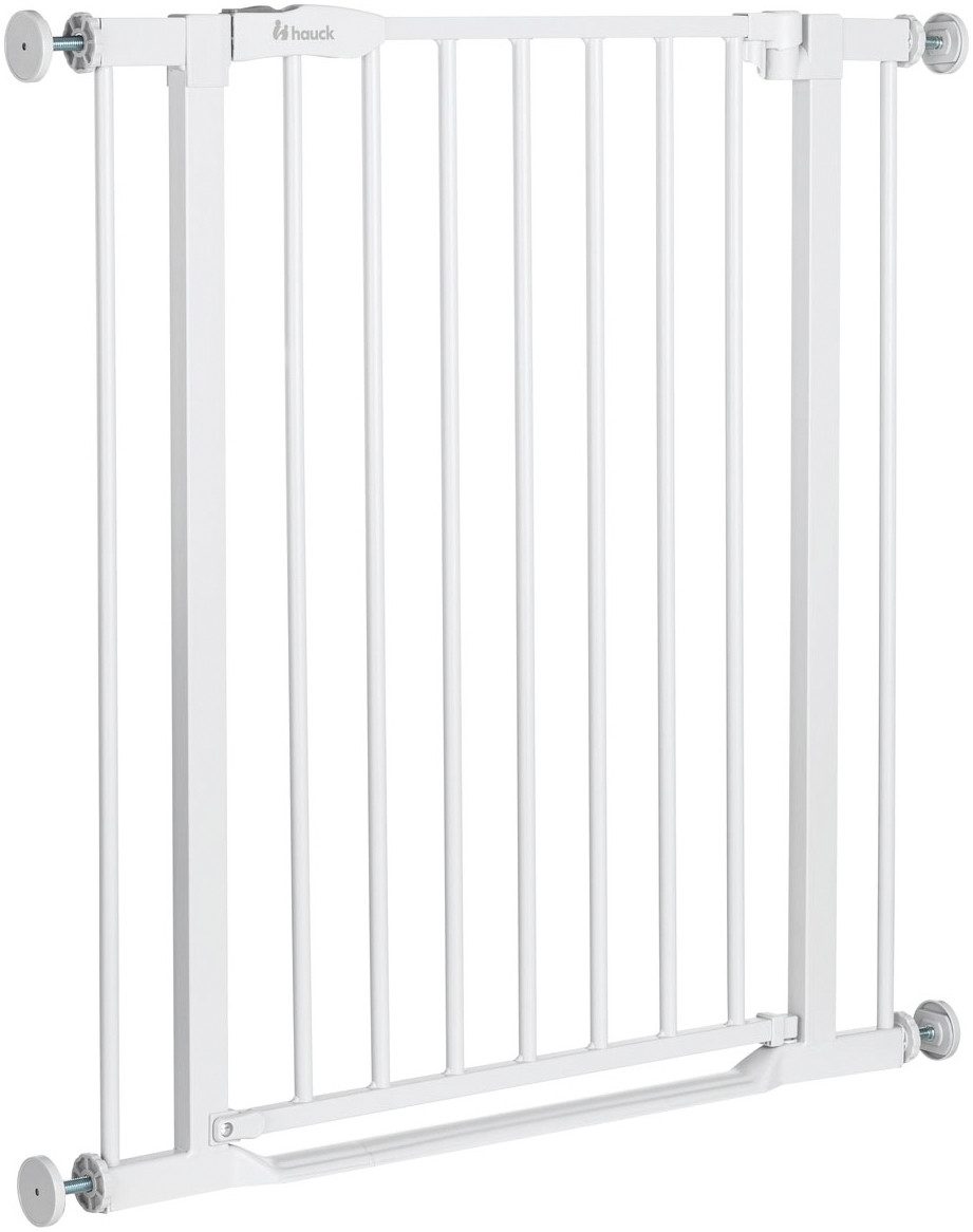 Hauck Traphek Clear Step 2, White ook als traphekje te gebruiken, 75-80 cm, vlakke doorgang