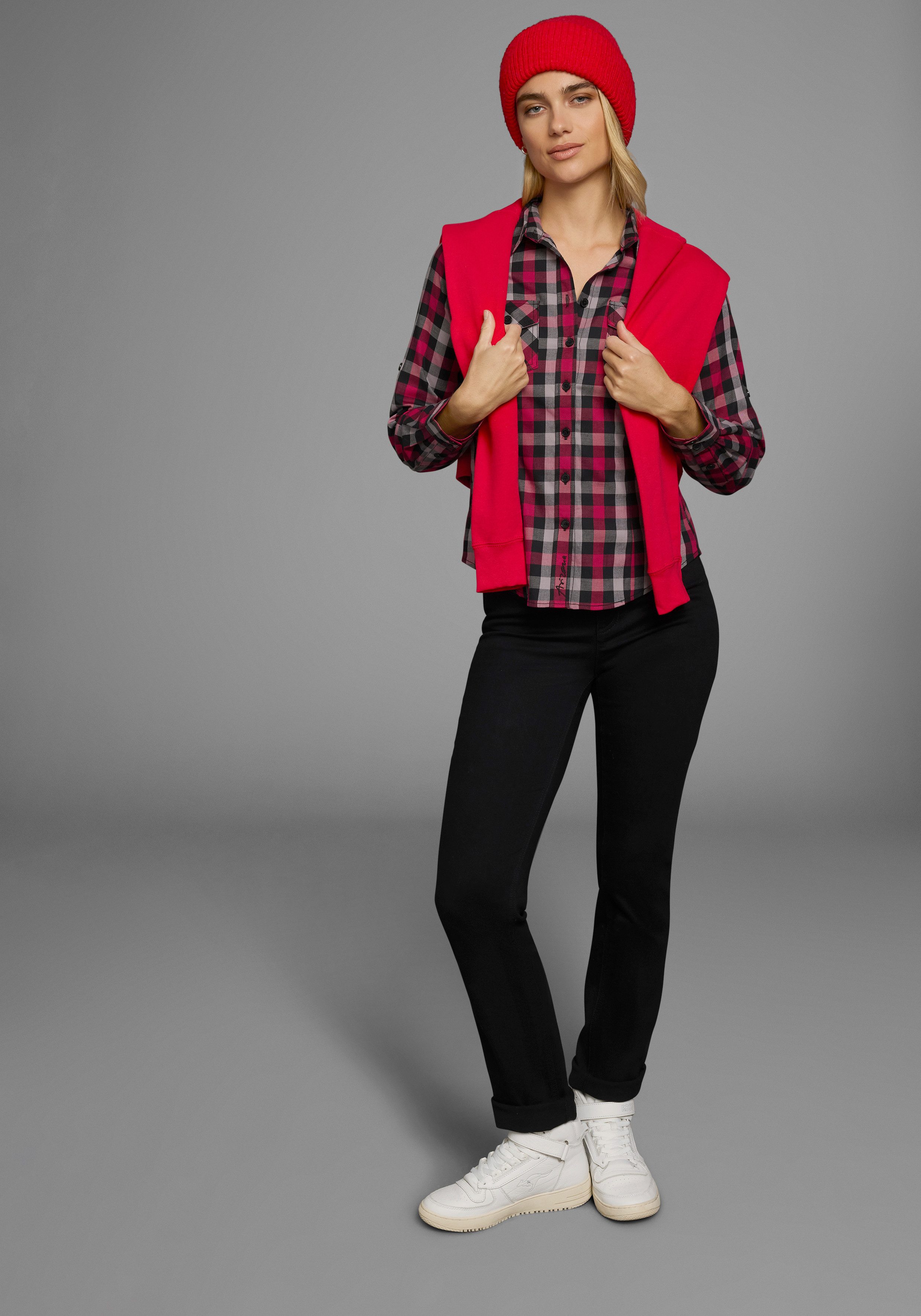 Arizona Geruite blouse Casual houthakkers-look