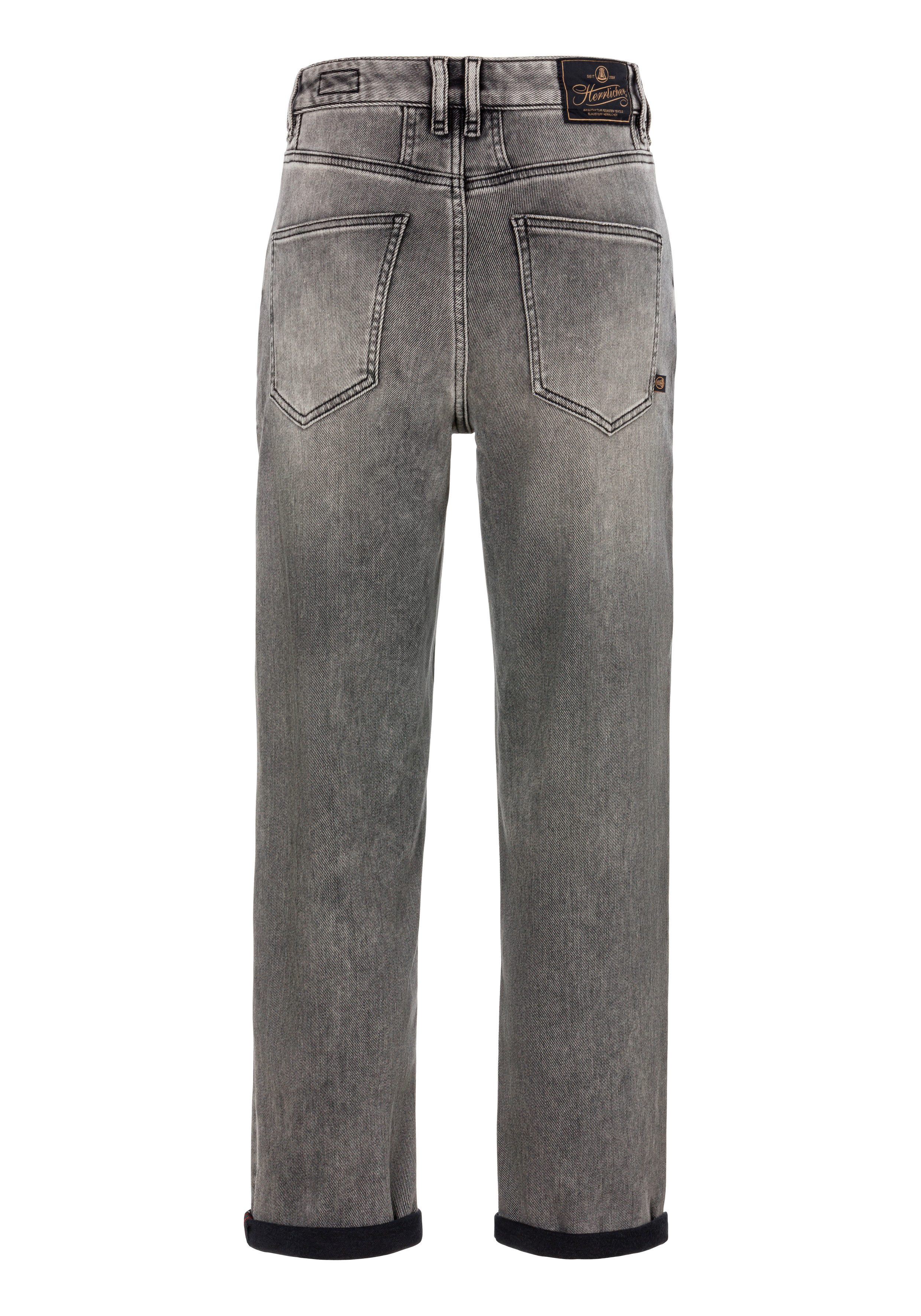 Herrlicher Loose fit jeans Brooke Organic Denim Brushed met figuuraccentuerende naden aan de voorkant