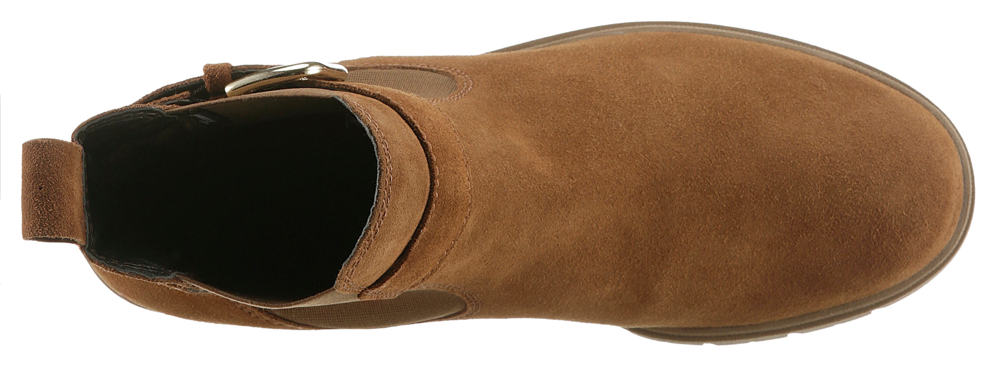 Tamaris Chelsea-boots blokhak, businessmode, enkellaars met decoratieve gesp
