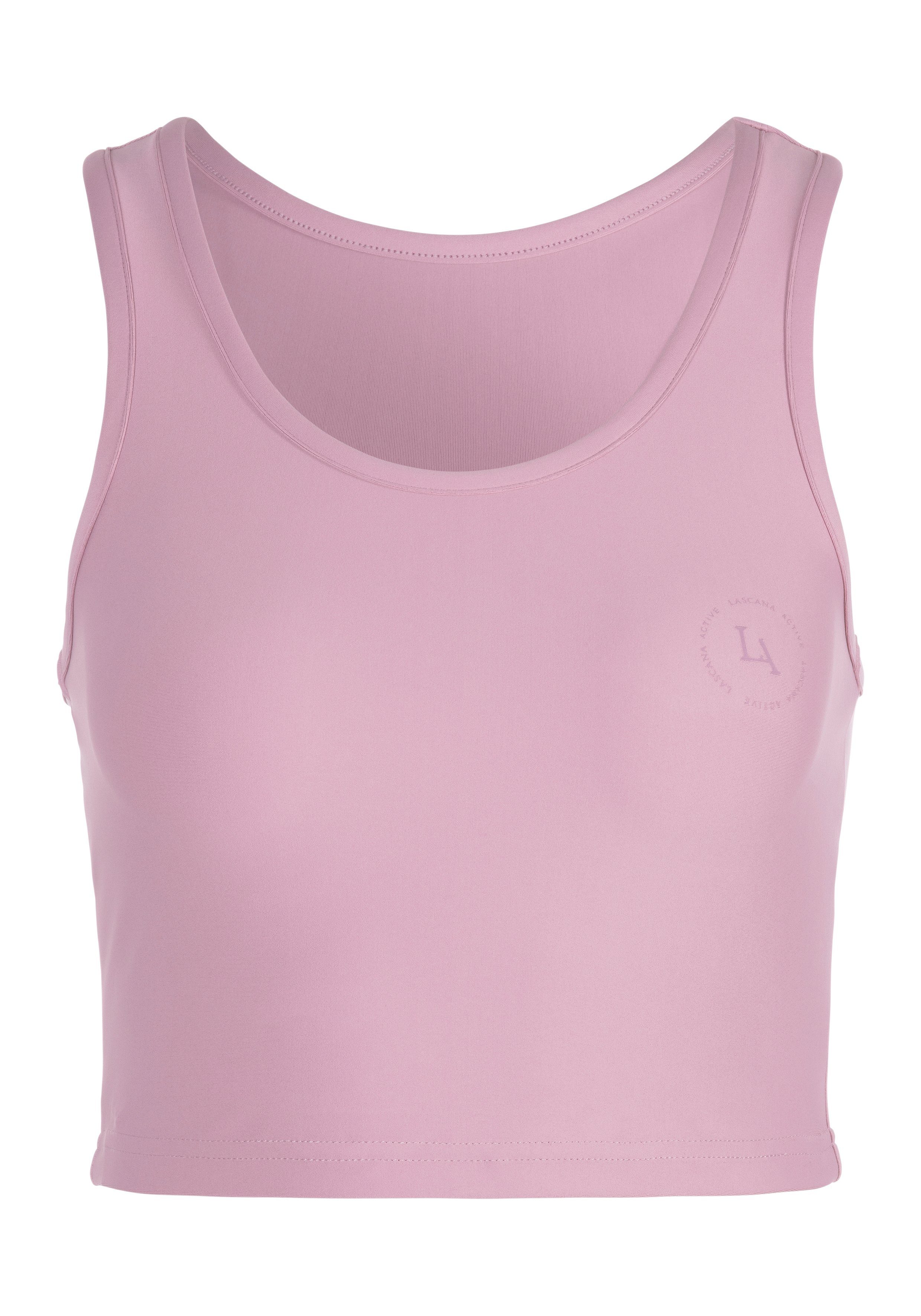 active by Lascana Crop-top Sporttop met racerback en logoprint