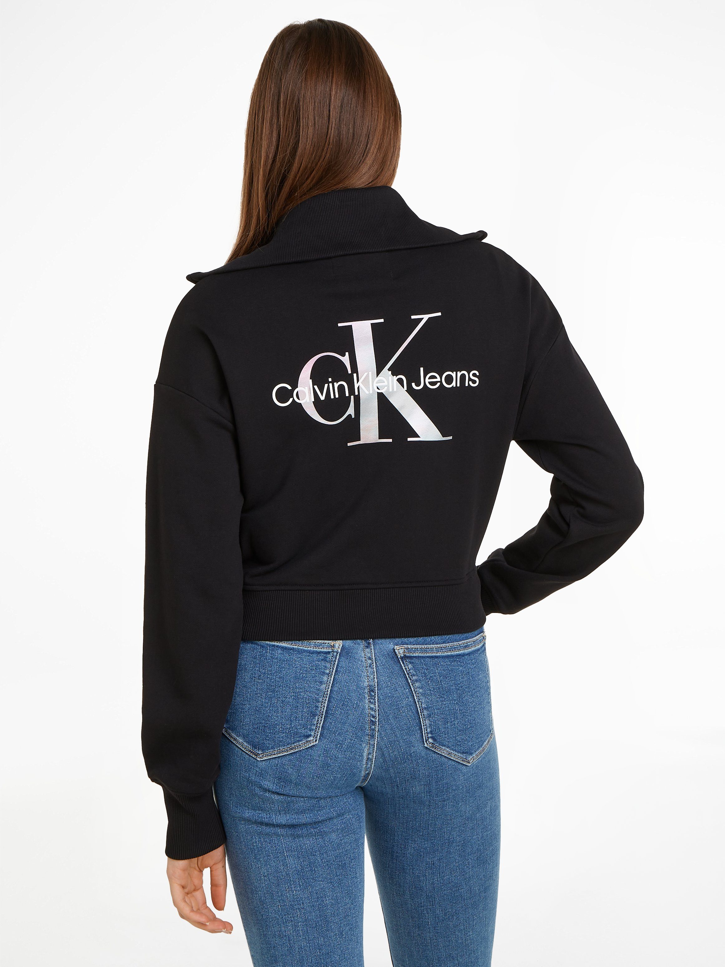 Calvin Klein Sweatvest DIFFUSED MONOLOGO ZIP-THROUGH