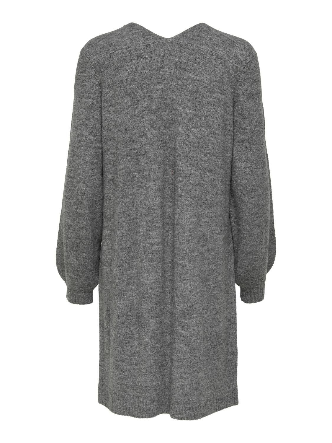 JDY Gebreide jurk JDYELANORA L/S V-NECK DRESS KNT NOOS