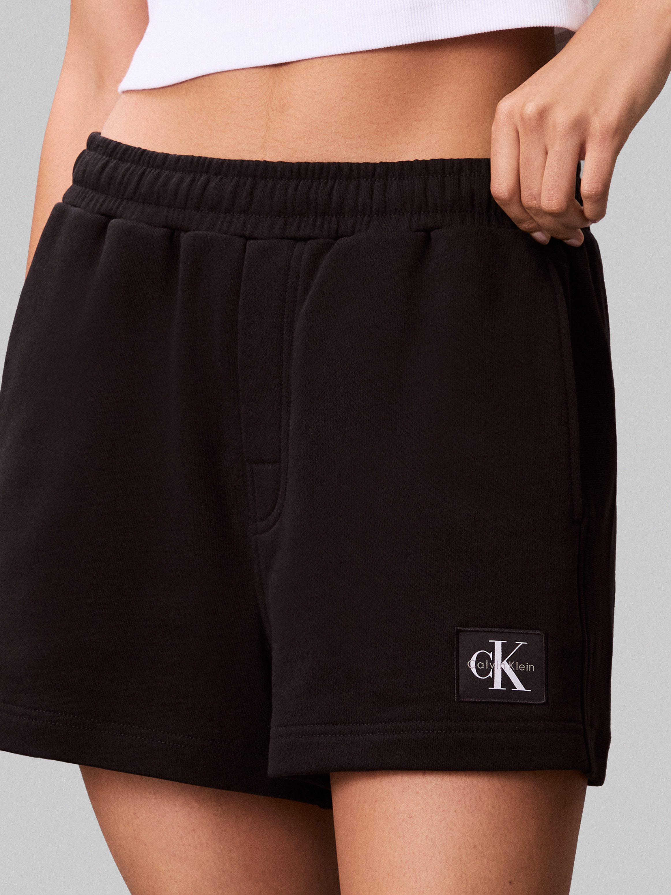 Calvin Klein Sweatshort A - FRNCH TRRY BDG L Met elastische taille