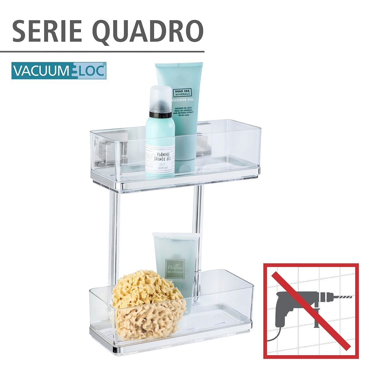 WENKO Wandplank Vacuum-Loc Quadro