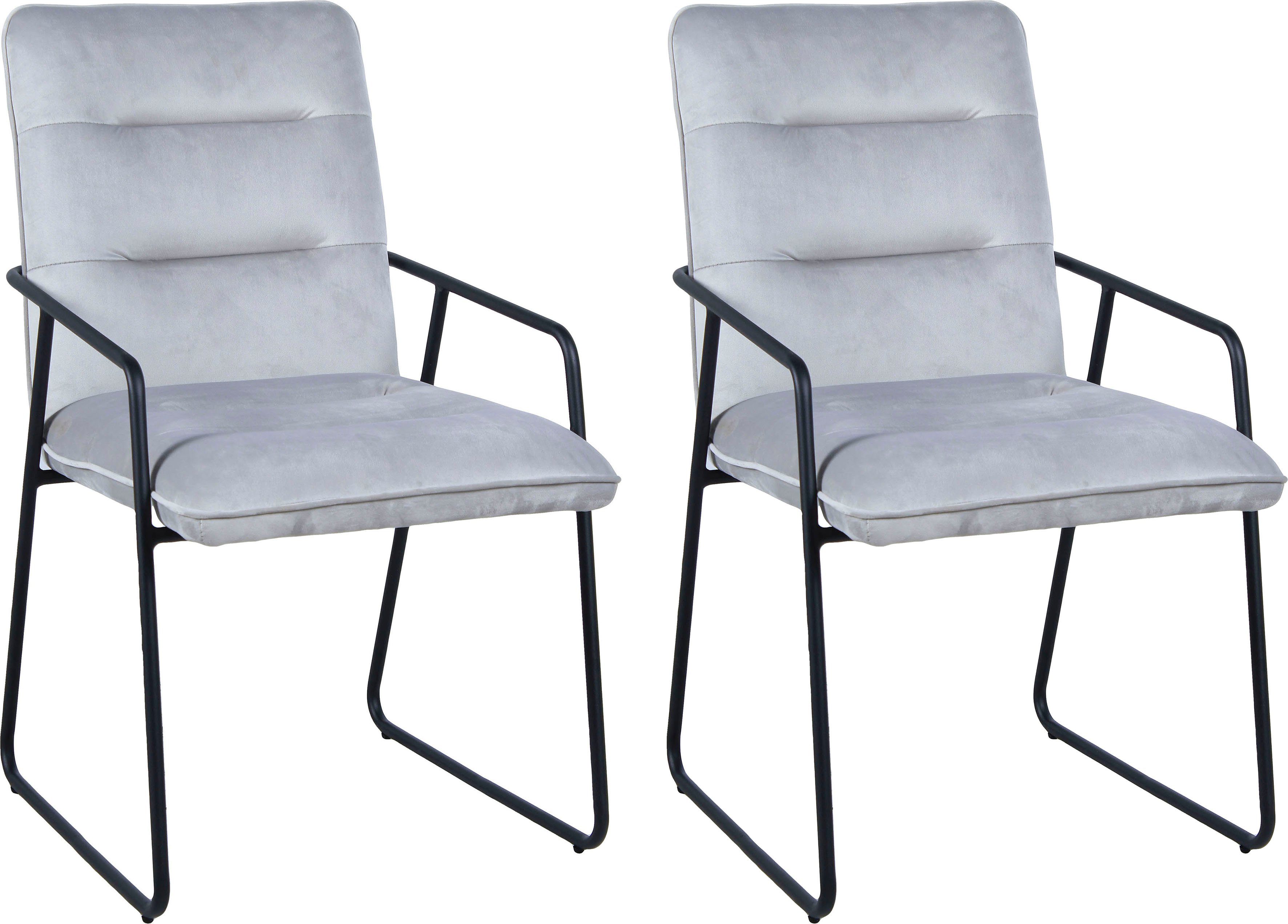 INOSIGN Stoel Marla in een (set, 2 stuks) 4 poot stoelen grijs