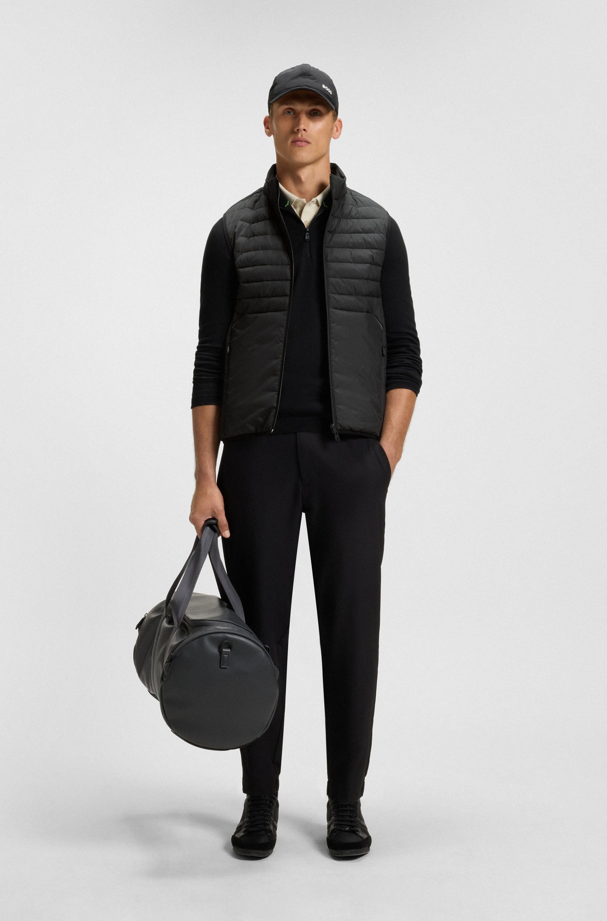 BOSS GREEN Bodywarmer V Urbanex Vest met zachte stretch-inzetten en reflecterende details