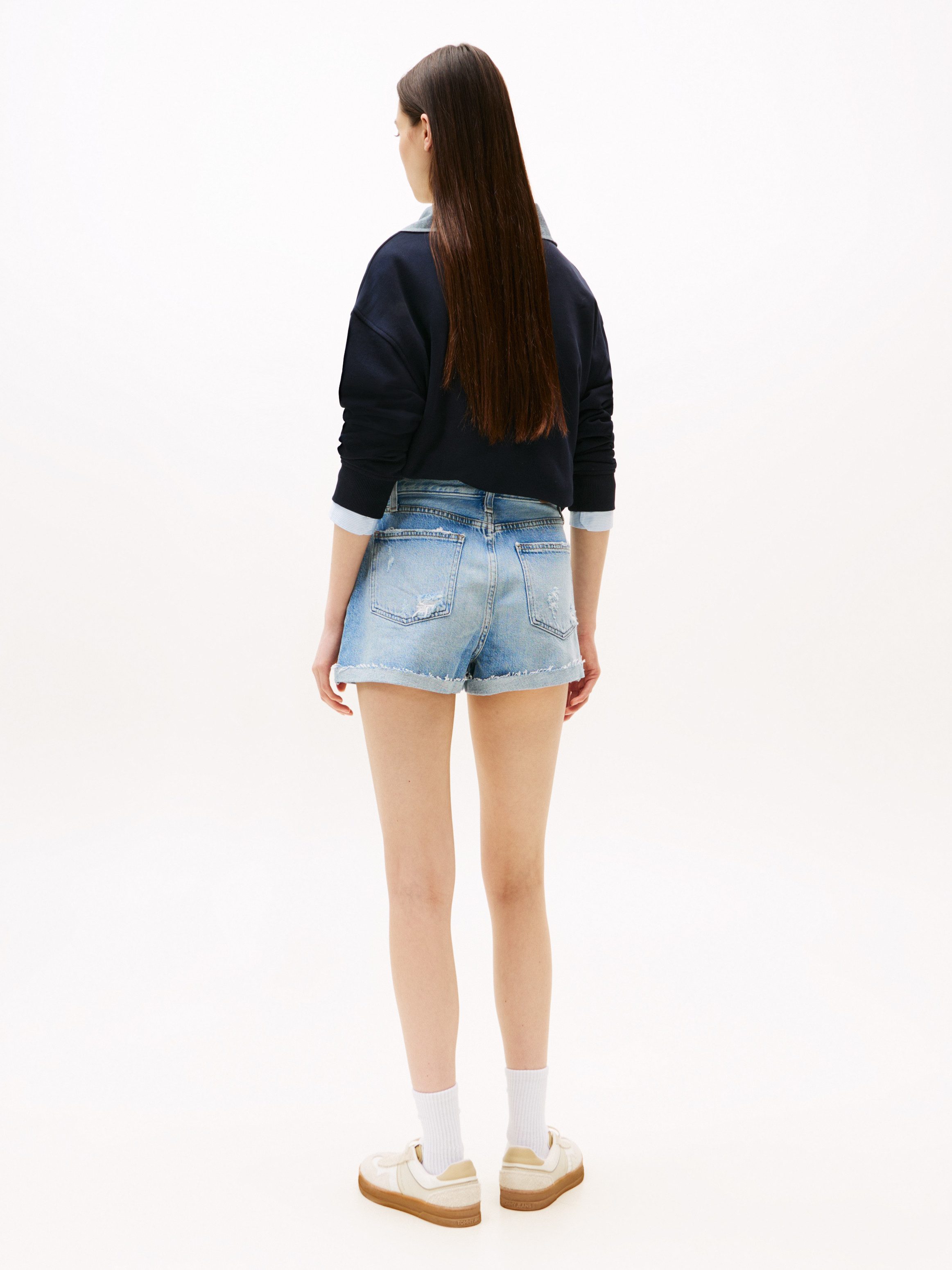 TOMMY Jeansshort HOT PANT CBF CI8010 met destroyed-effect