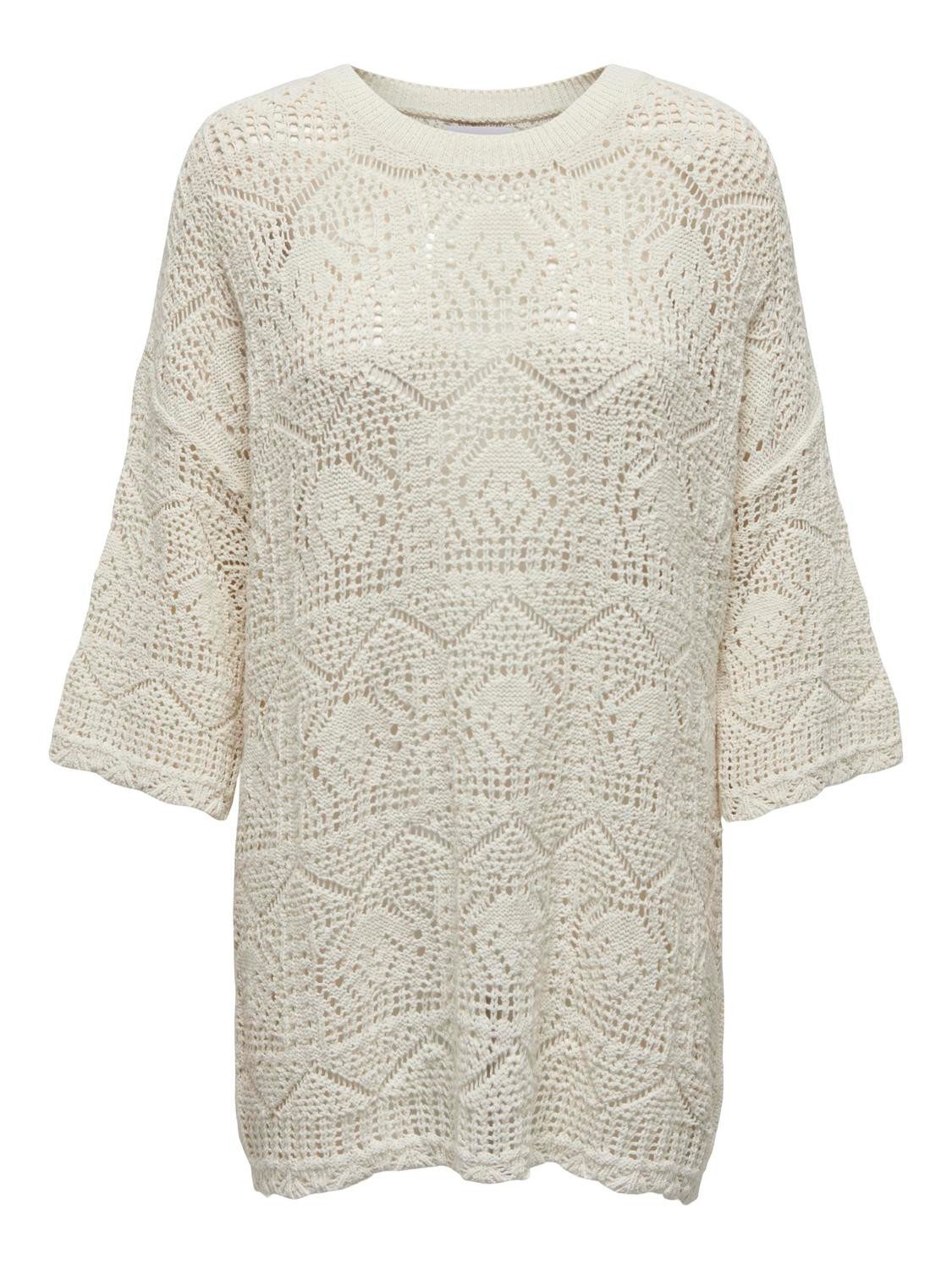 Only Trui met ronde hals ONLBEACHIE LIFE SS LOOSE O-NECK NOOS KNT