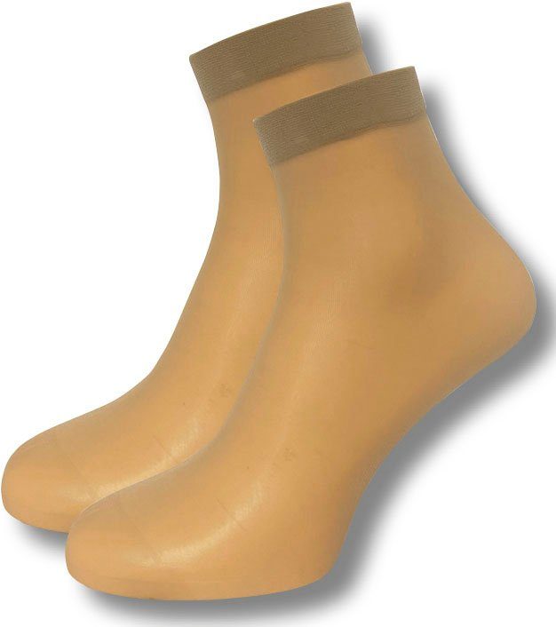 Janastyle Fijne sokjes Silk-Feeling sokjes Universele maat, aangenaam draaggevoel, 20 DEN, drukvrije tailleband (7 paar)