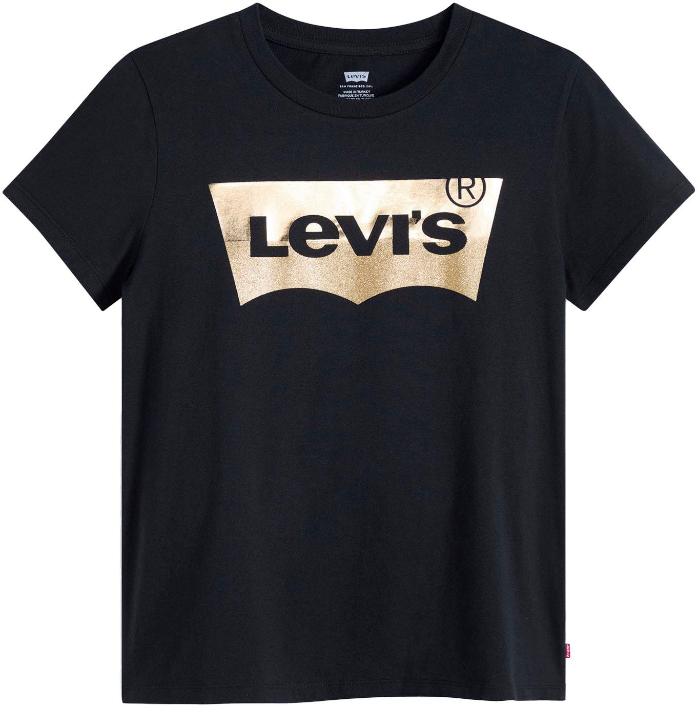 Levi's® Shirt met ronde hals The Perfect Tee met logo in metallic-holoprint