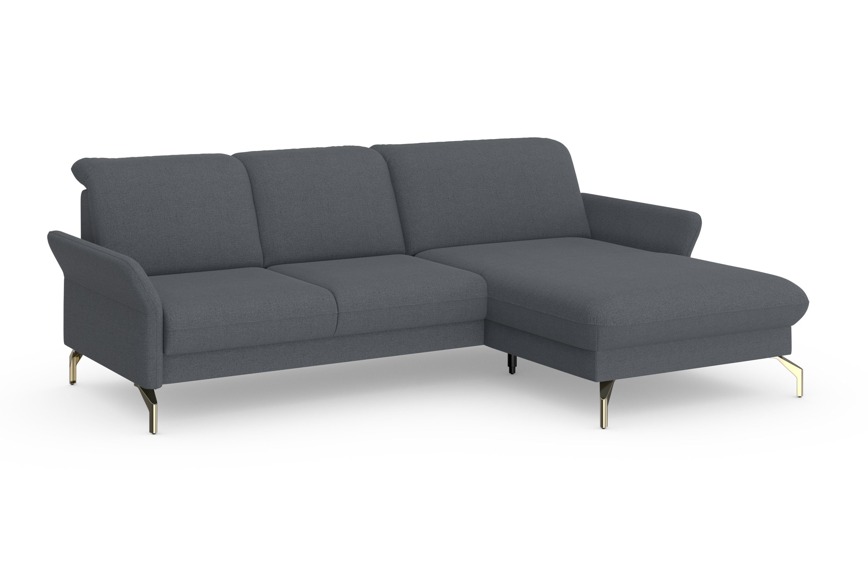 sit&more Hoekbank Fashion L-vorm naar keuze met verstelbare hoofdsteun, uittrekzitting, motorisch, nikkel poten