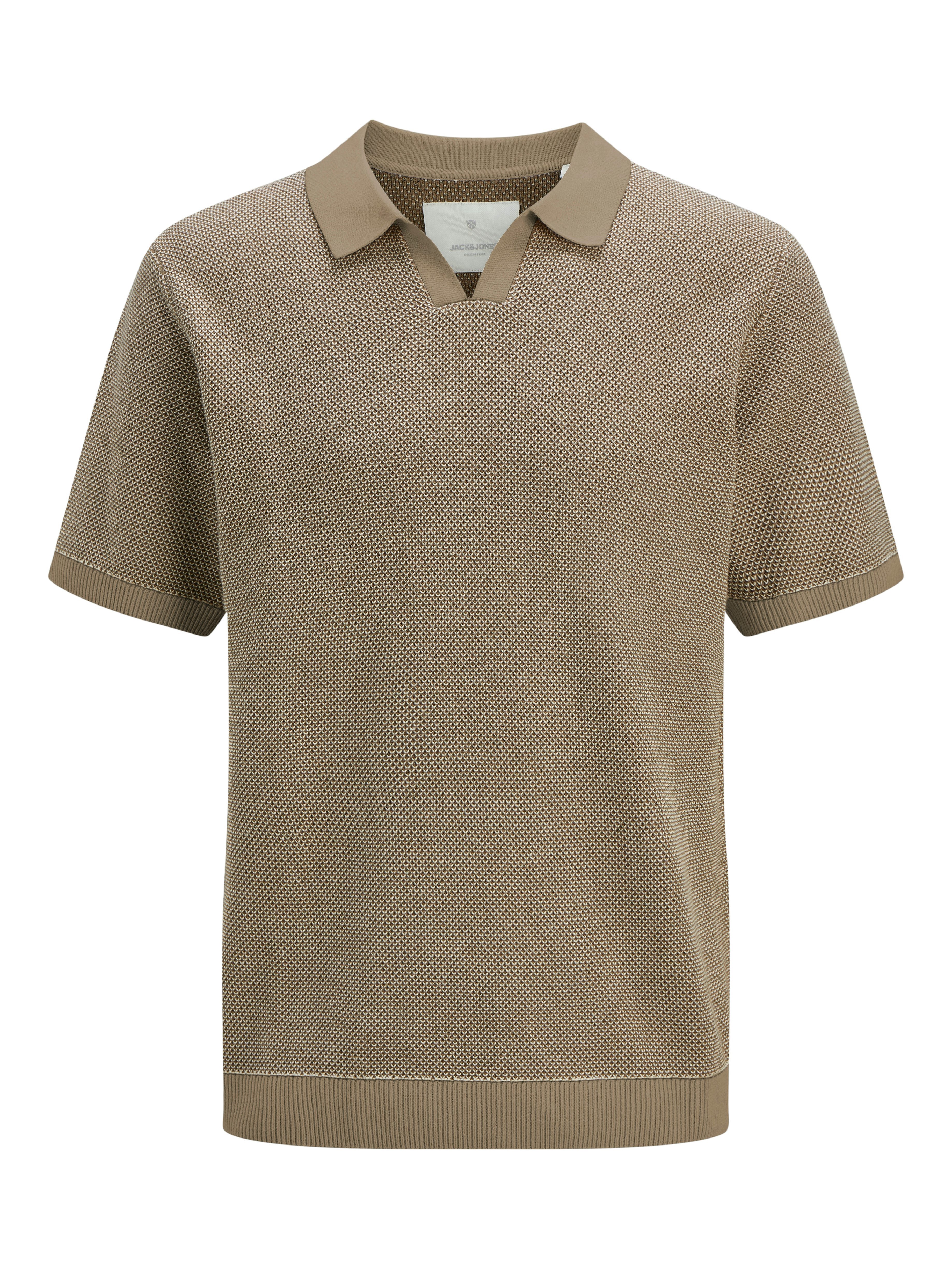 Jack & Jones Trui met ronde hals JPRCCEASTON KNIT SPLIT NECK SS SN