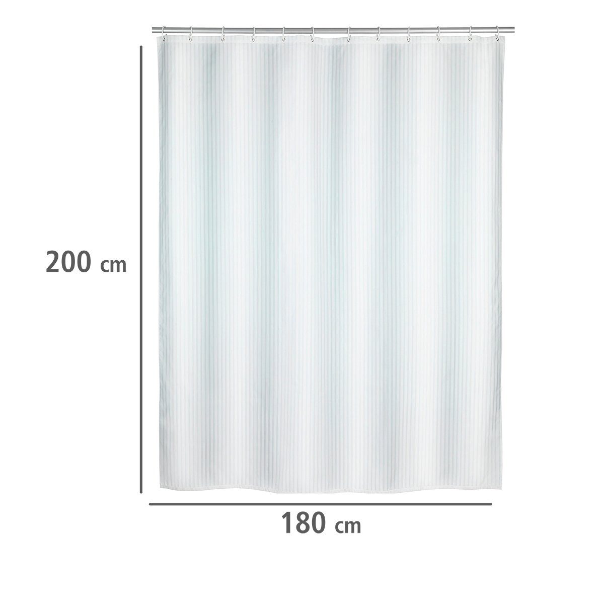 WENKO Douchegordijn Paleis Hoogte 200 cm, polyester. Wasbaar