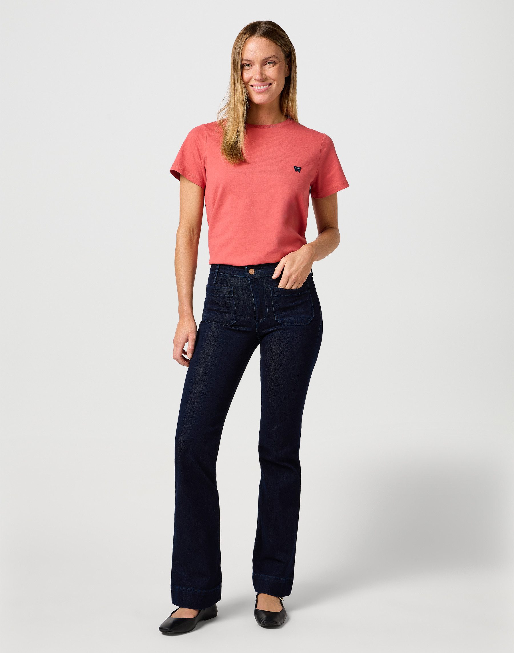 Wrangler Bootcut jeans Flare in retro-design met uitlopende pijp