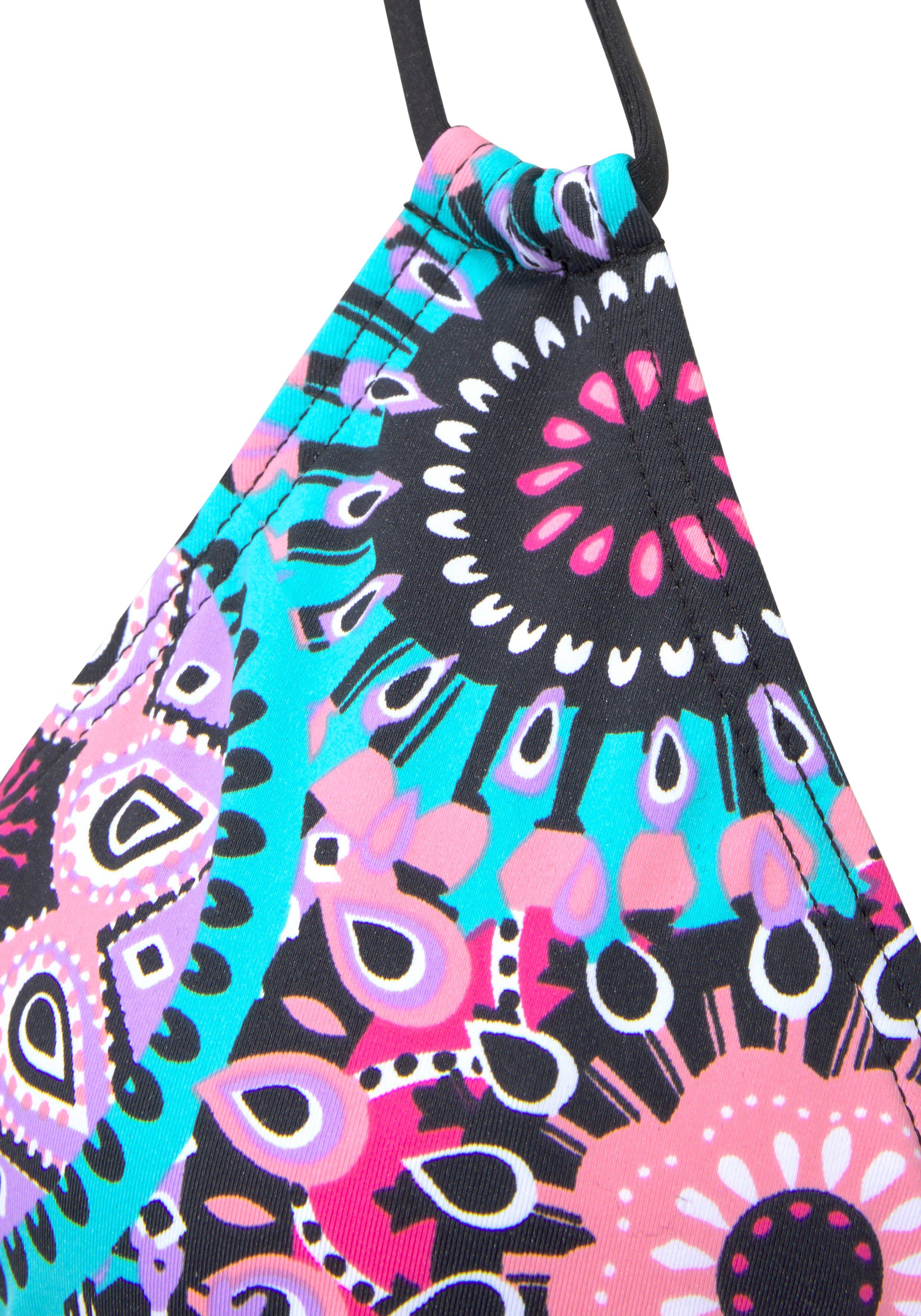 Lascana Triangelbikini met contrastkleurige bandjes