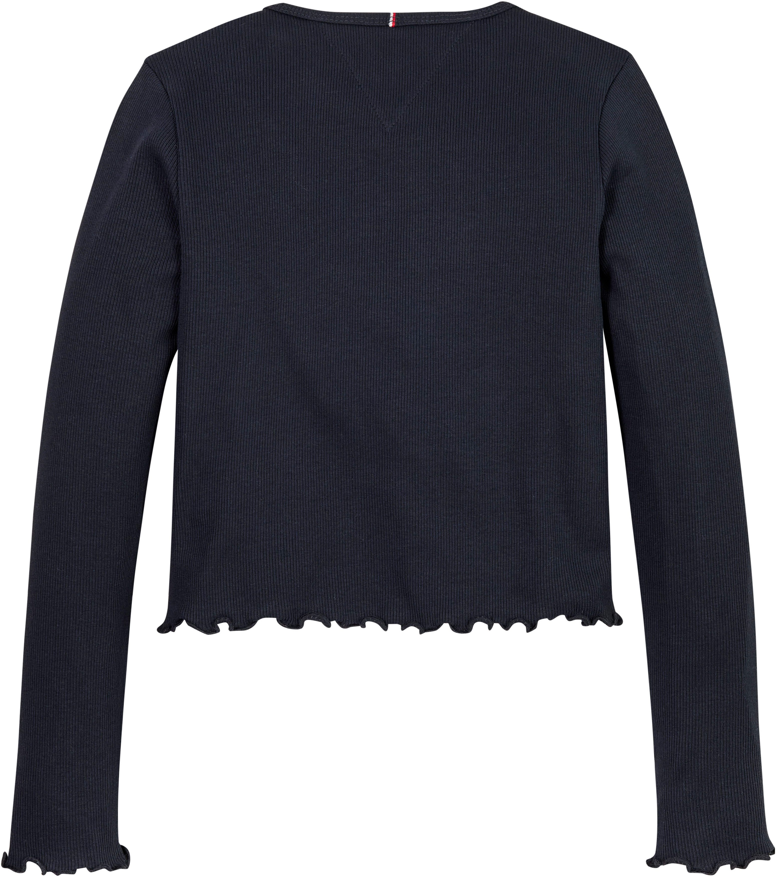 Tommy Hilfiger Shirt met lange mouwen ESSENTIAL RIB TOP L/S in lichte ribstructuur