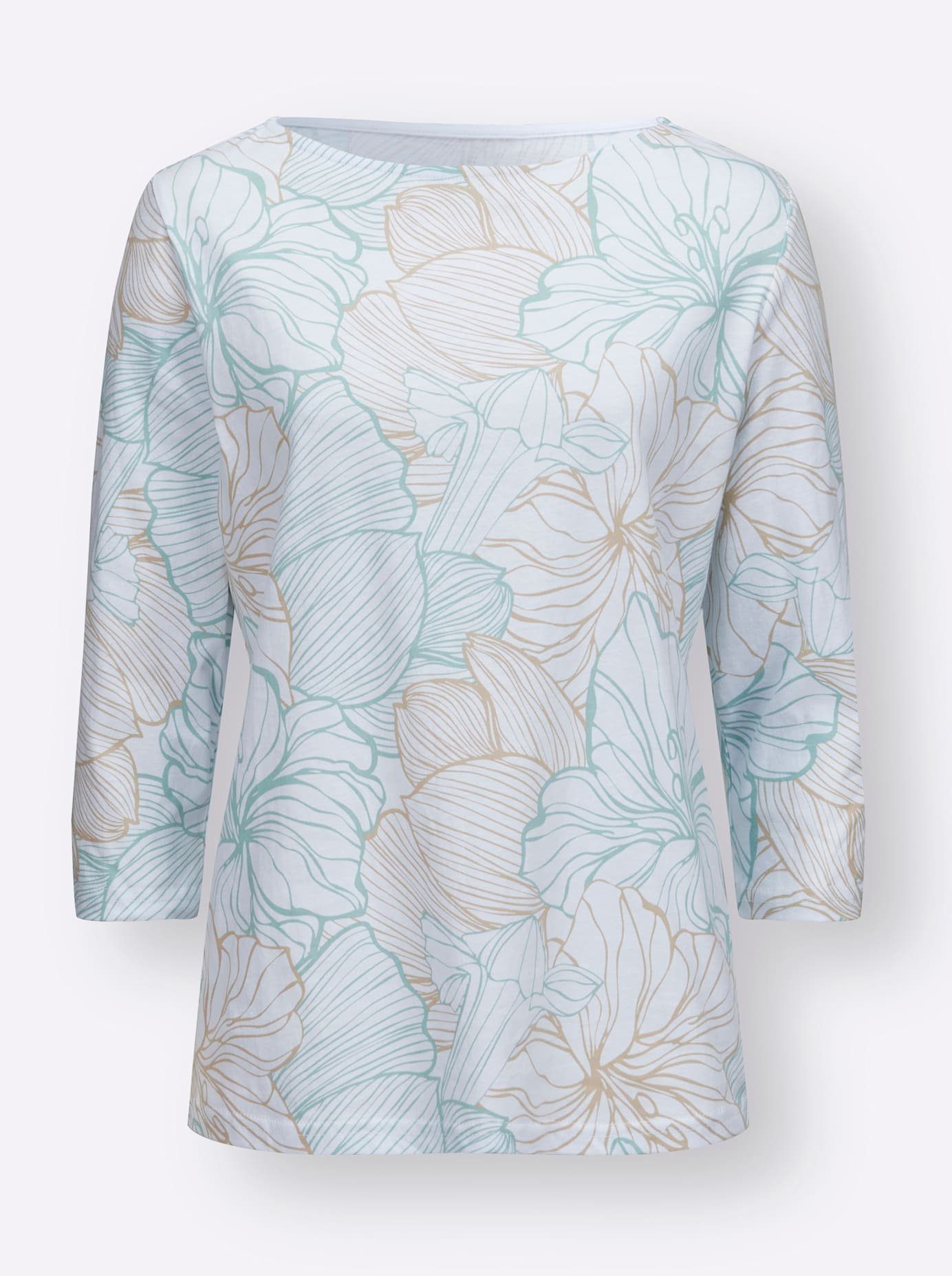 Classic Basics Shirt met 3/4-mouwen (1-delig)