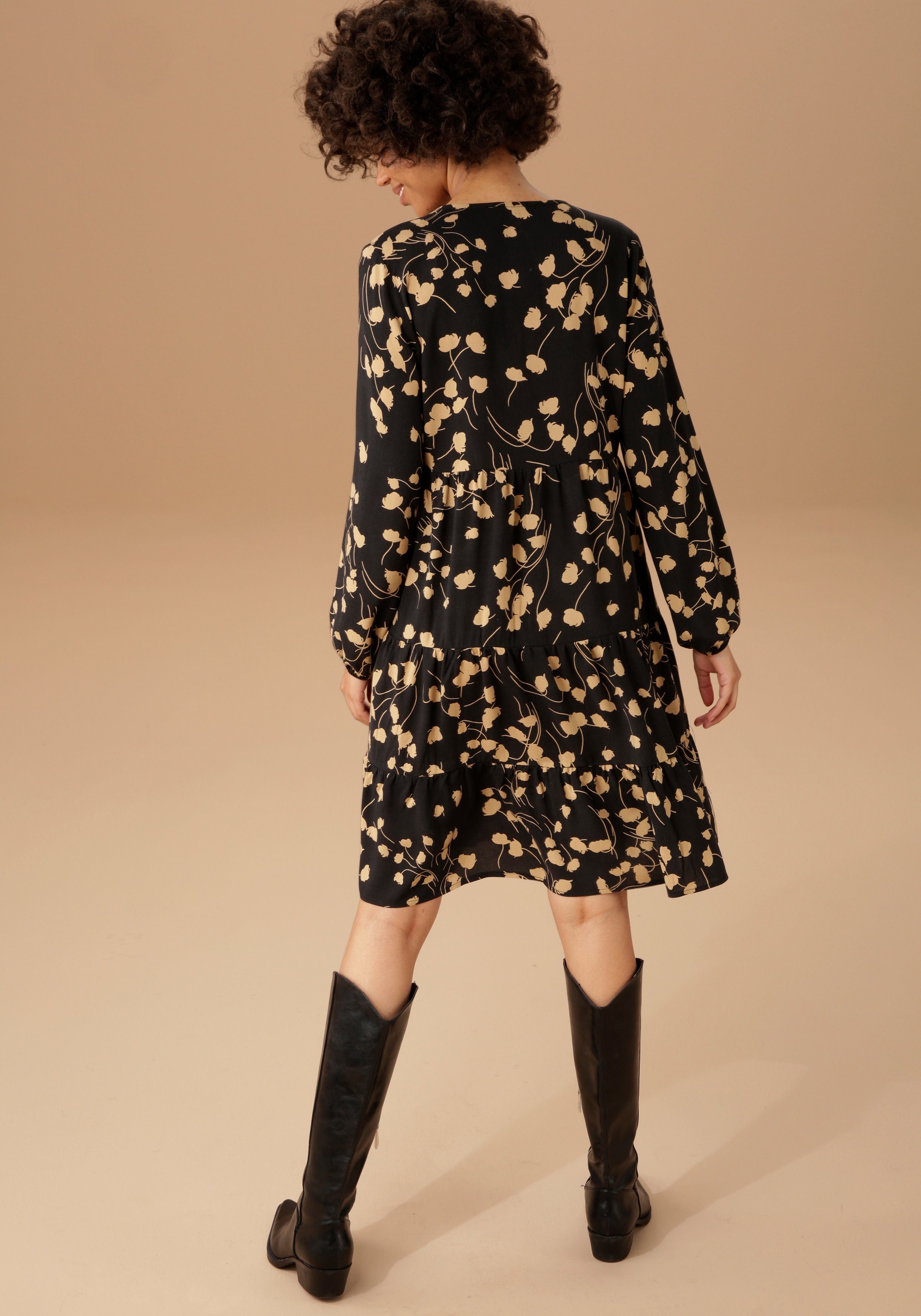 Aniston CASUAL Blousejurk met grafische bloemenprint