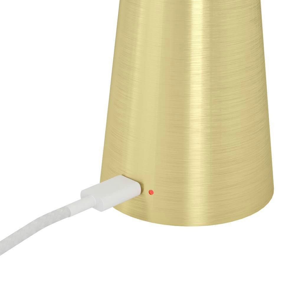 EGLO Tafellamp Piccola dimmbare nachttafellamp, metaal in messing, lamp voor balkon, ip54 (1 stuk)