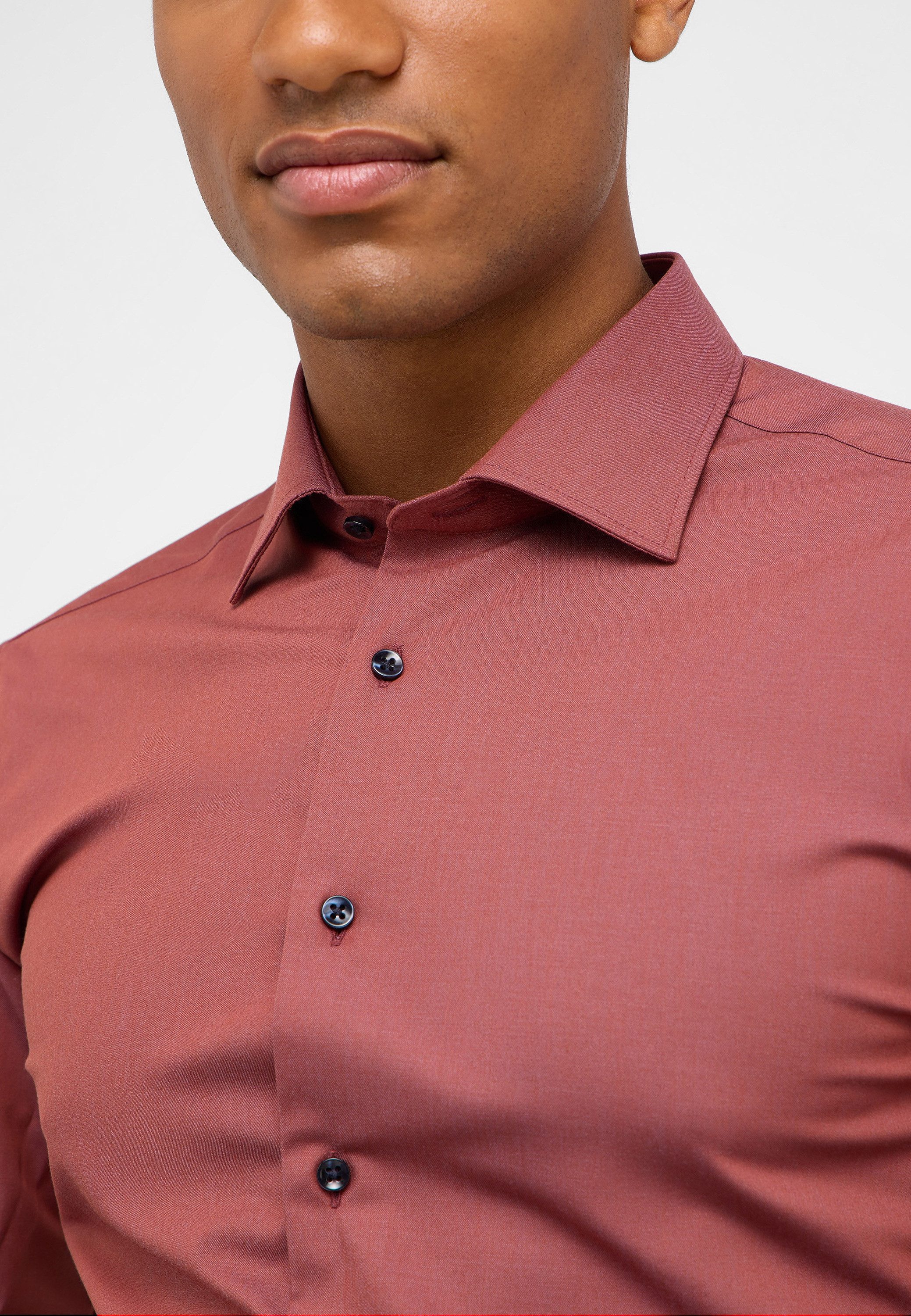 Eterna Overhemd met lange mouwen Slim fit NON IRON (strijkvrij)