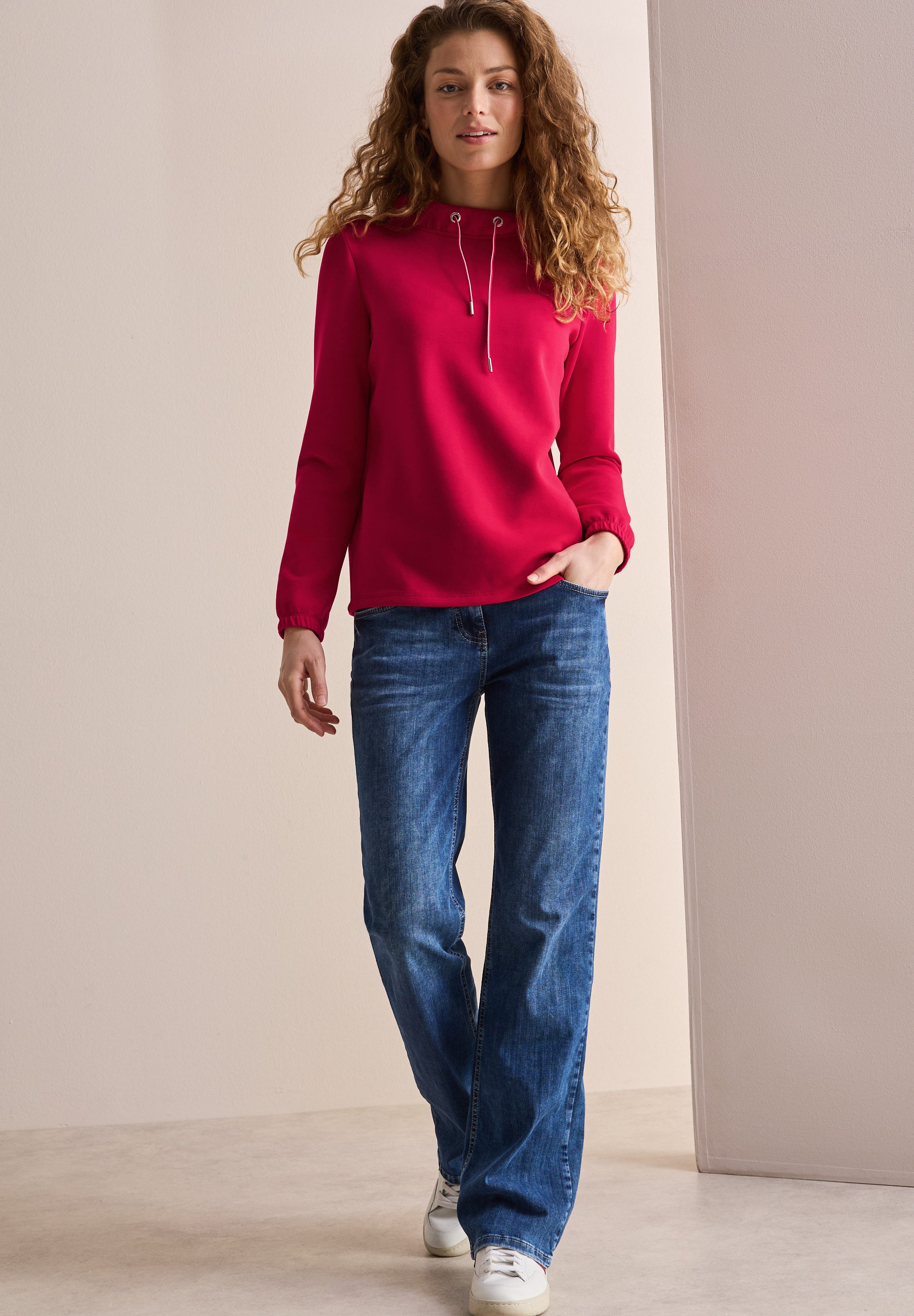 Cecil Shirt met lange mouwen met funnel-hals