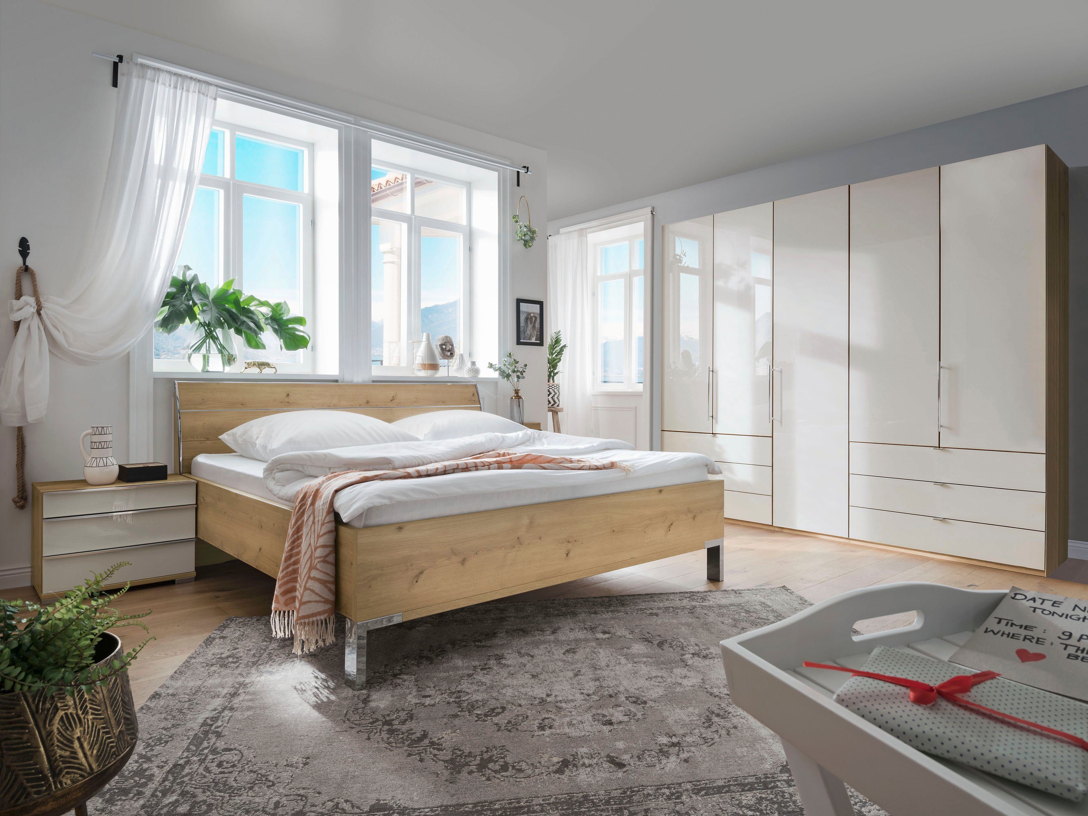 WIEMANN Vouwdeurkast Loft, in stijlvolle uitstraling, gemaakt in Duitsland robuuste glazen fronten, nauwelijks hoorbare deuren, met panorama-opening