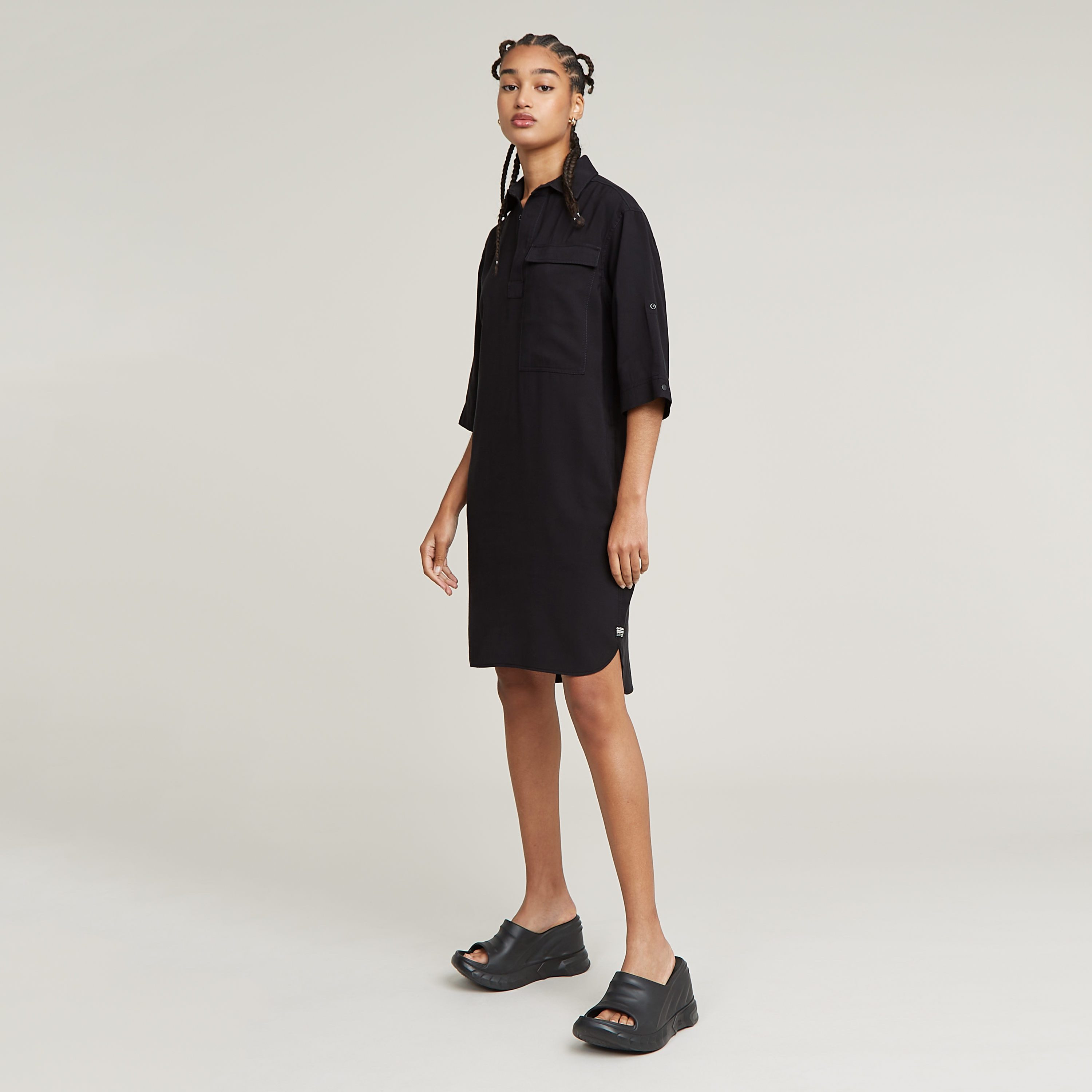 G-Star RAW Shirtjurk Shirt dress met oprolbare mouwen