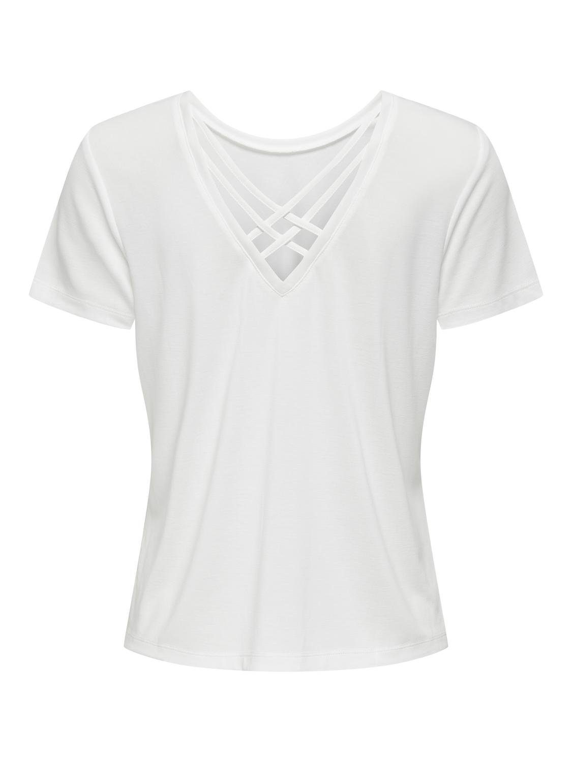Only Shirt met korte mouwen ONLFREE LIFE S/S MODAL STRING TOP JRS