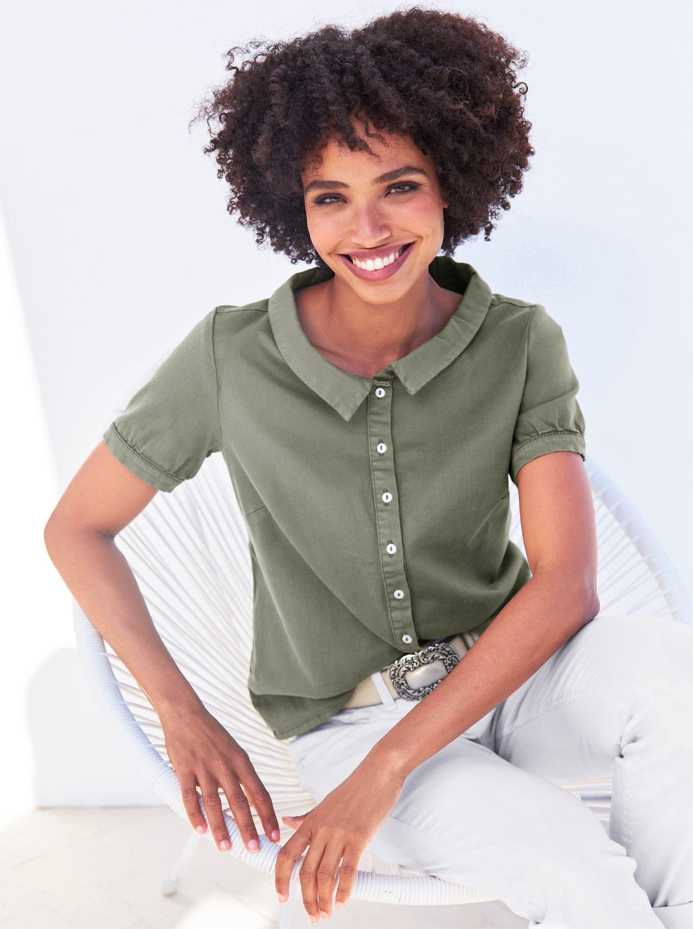 heine Blouse met korte mouwen