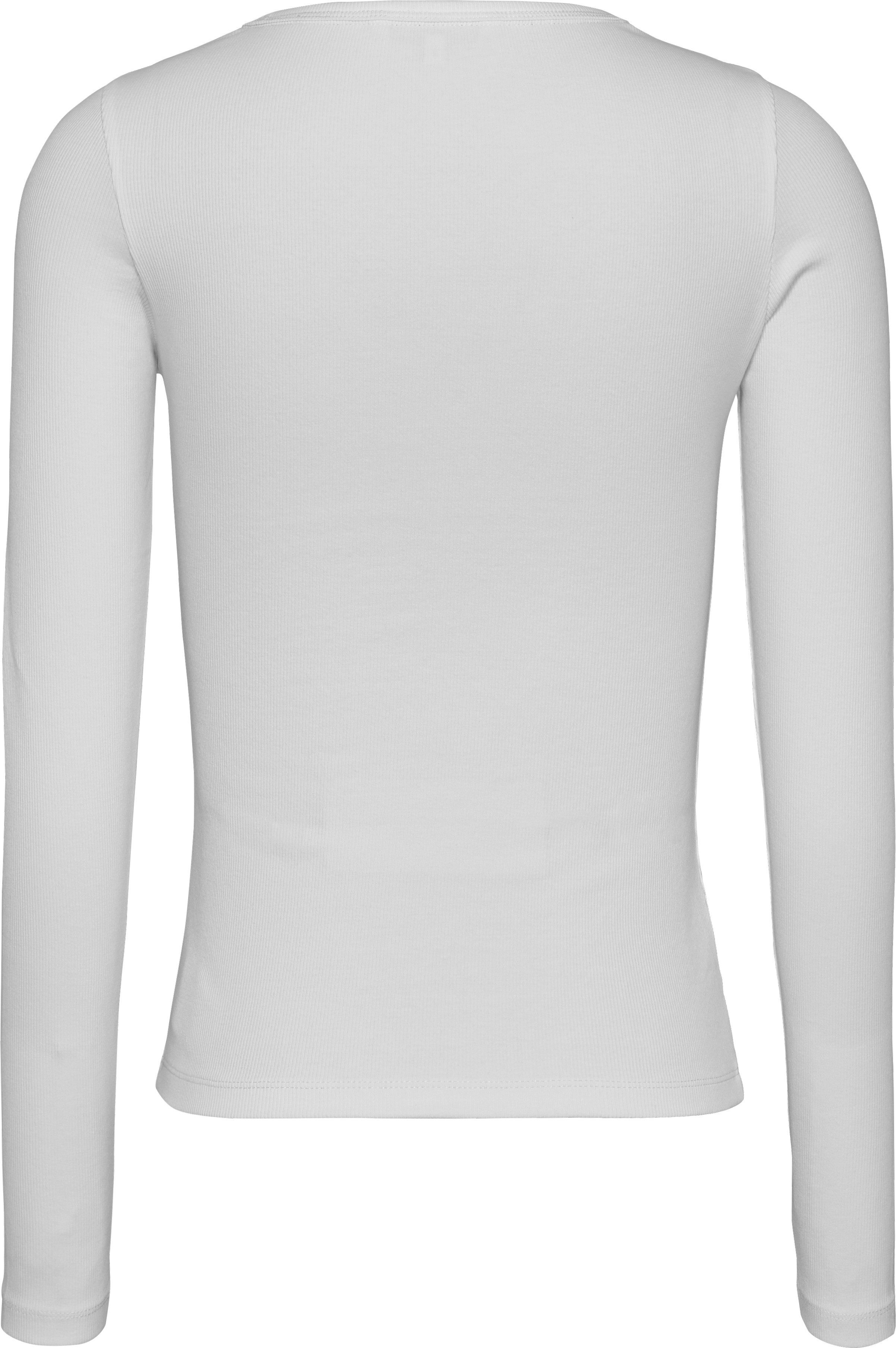 TOMMY JEANS Shirt met lange mouwen TJW SLIM ESSENTIAL RIB V LS
