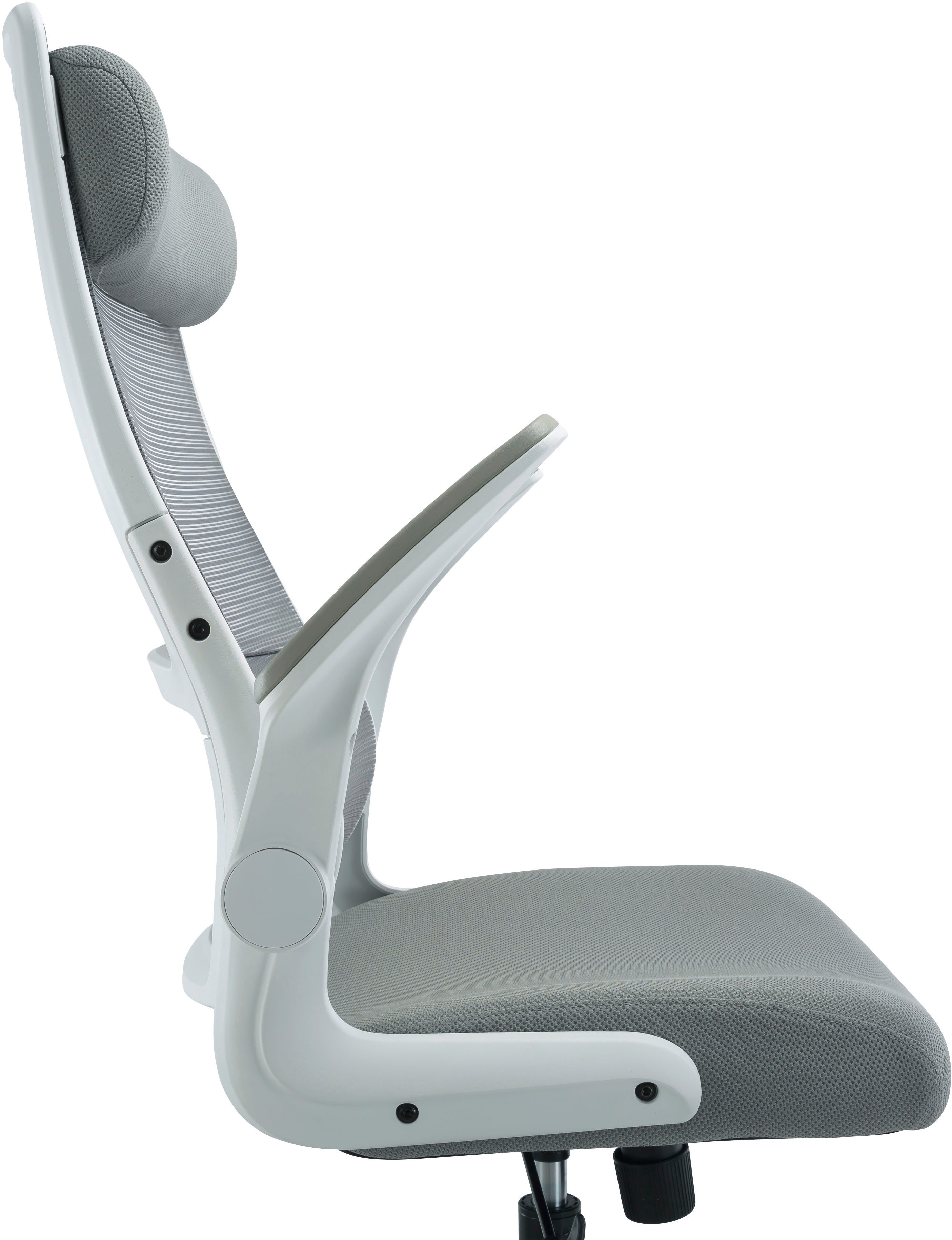 Places of Style Bureaustoel Menton, ergonomische bureaustoel inclusief kussen, lendensteun, modern ontwerp