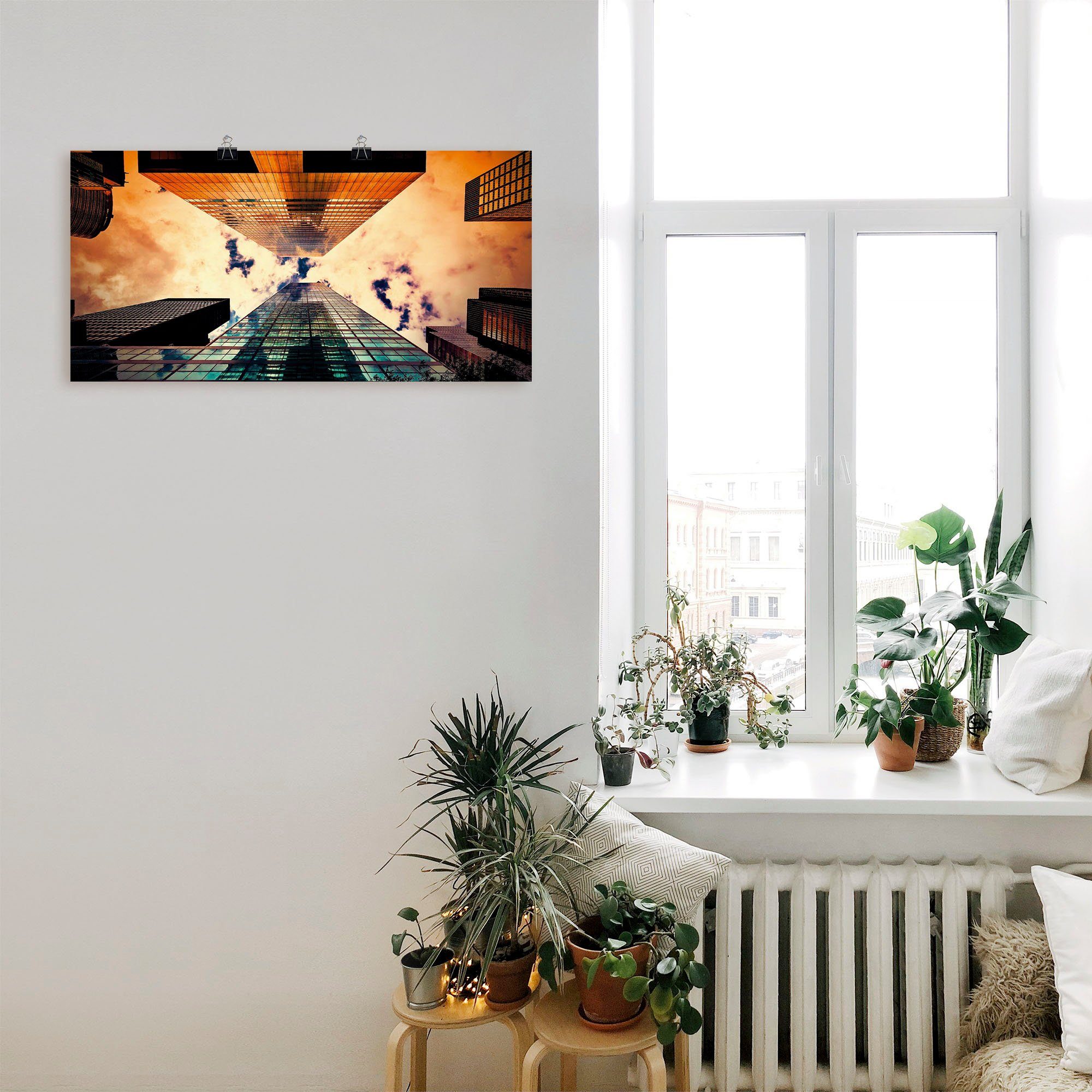 Artland Artprint New York flatgebouw als artprint op linnen, muursticker of poster in verschillende maten