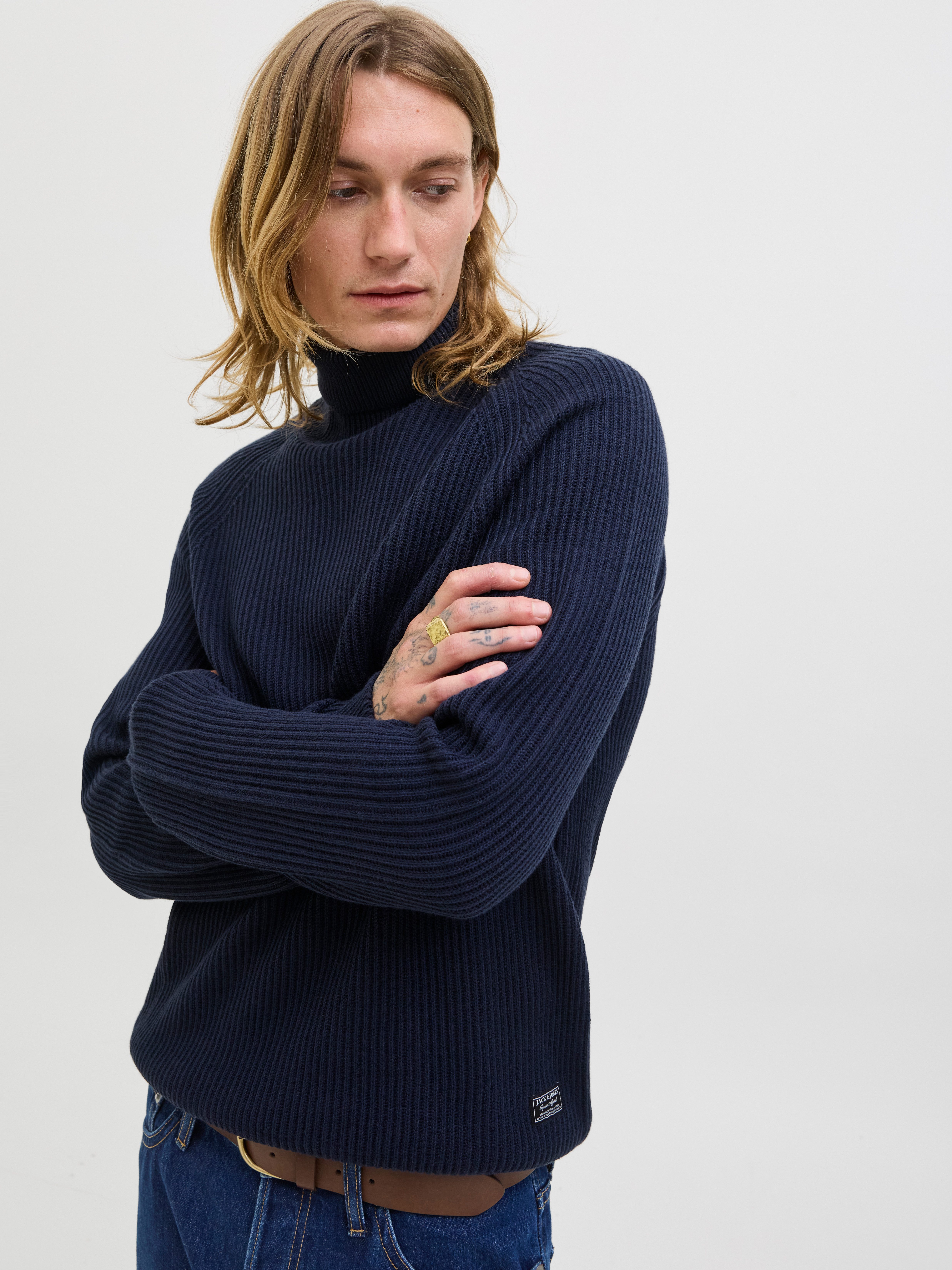 Jack & Jones Coltrui JJPANNEL KNIT ROLL NECK AW25