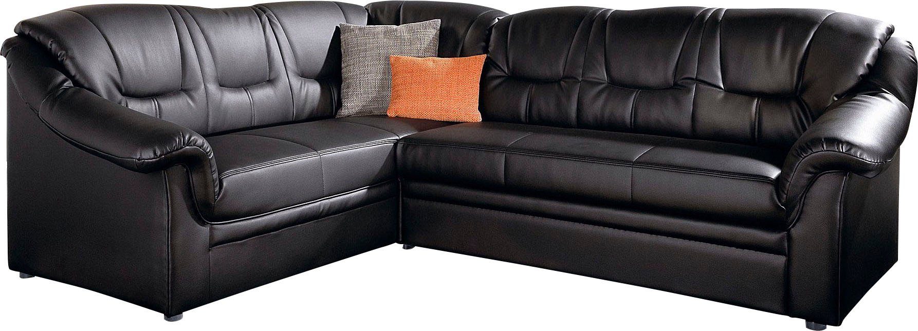 DOMO collection Hoekbank Montana, tijdloze rugsteppingen, comfortabele armleuningen, L-vorm
