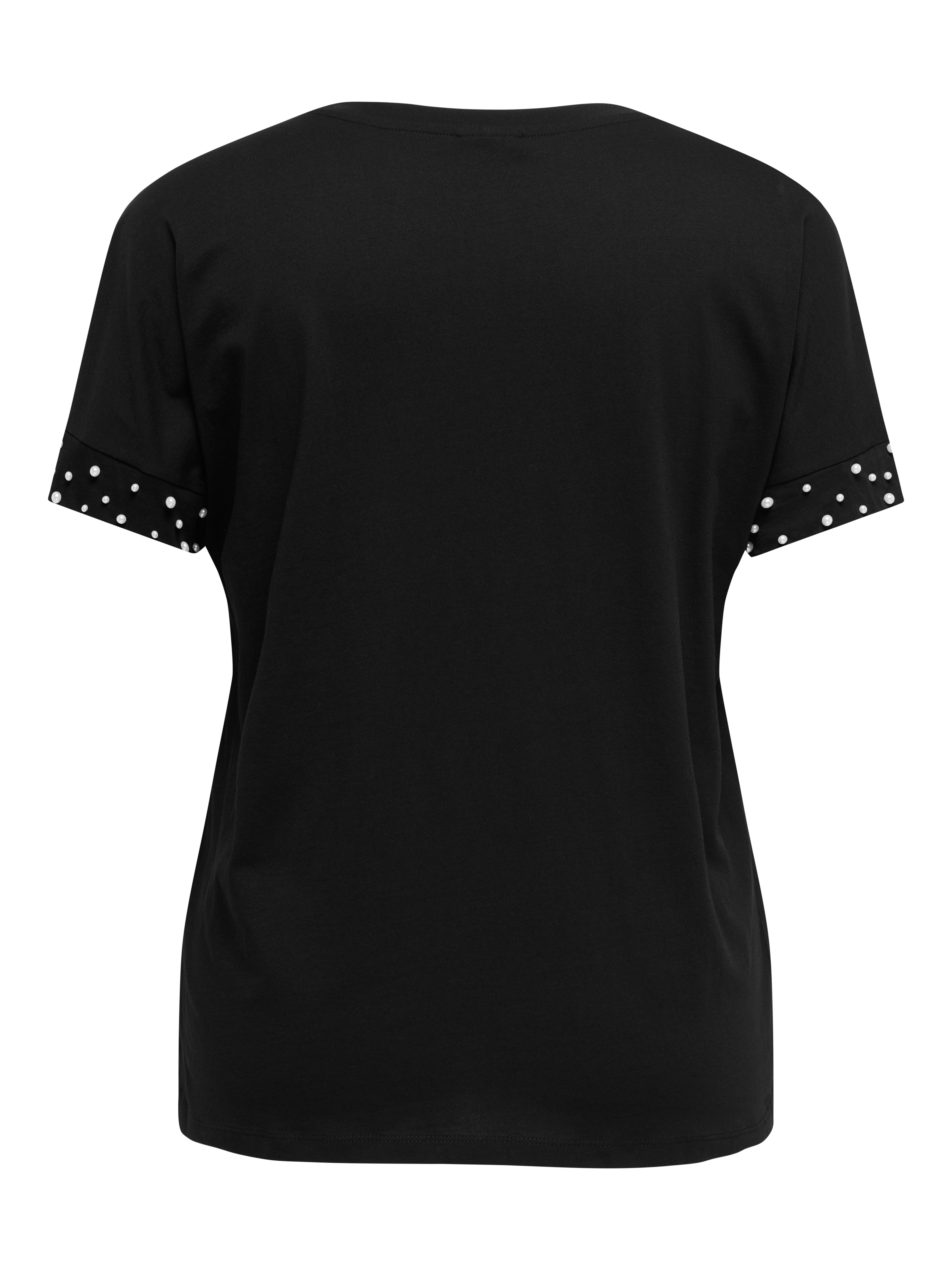 ONLY CARMAKOMA Shirt met korte mouwen CAROLIVIA S/S LOOSE O-NECK TOP JRS