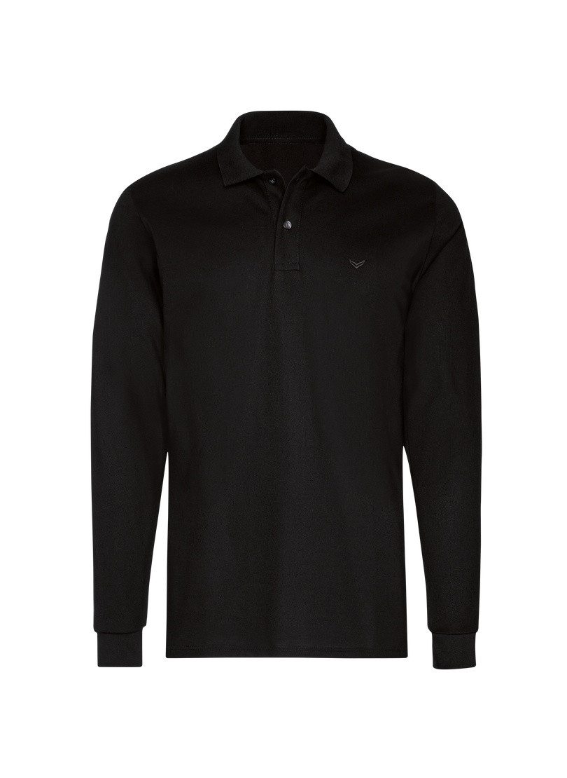 Trigema Poloshirt lange mouw poloshirt met mouwboorden (1-delig)
