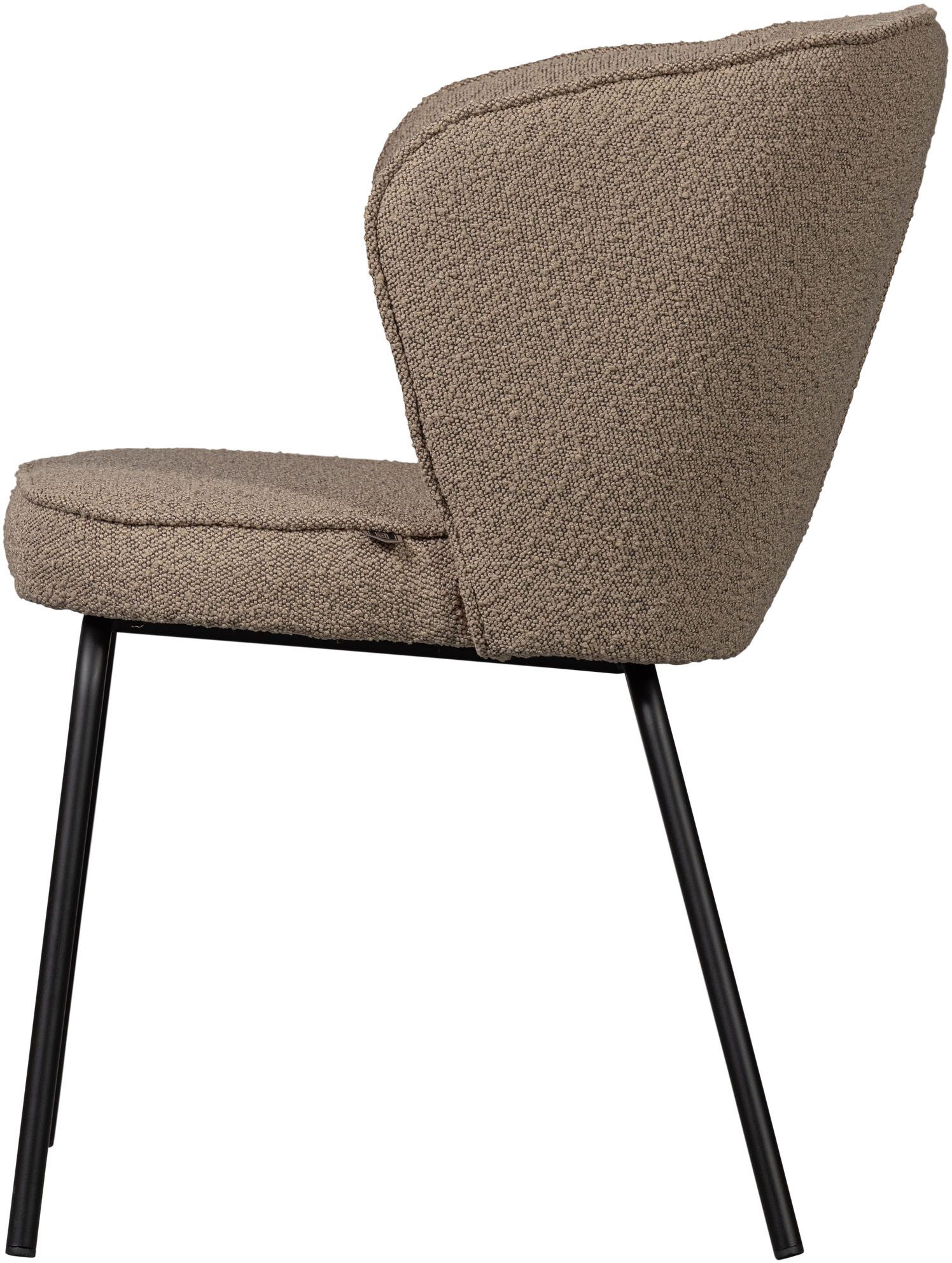 WOOOD Eetkamerstoel ADMITS Gestoffeerde stoel met 4-poots frame, gepolsterd, H 77 cm x B 60 cm (set, 2 stuks)