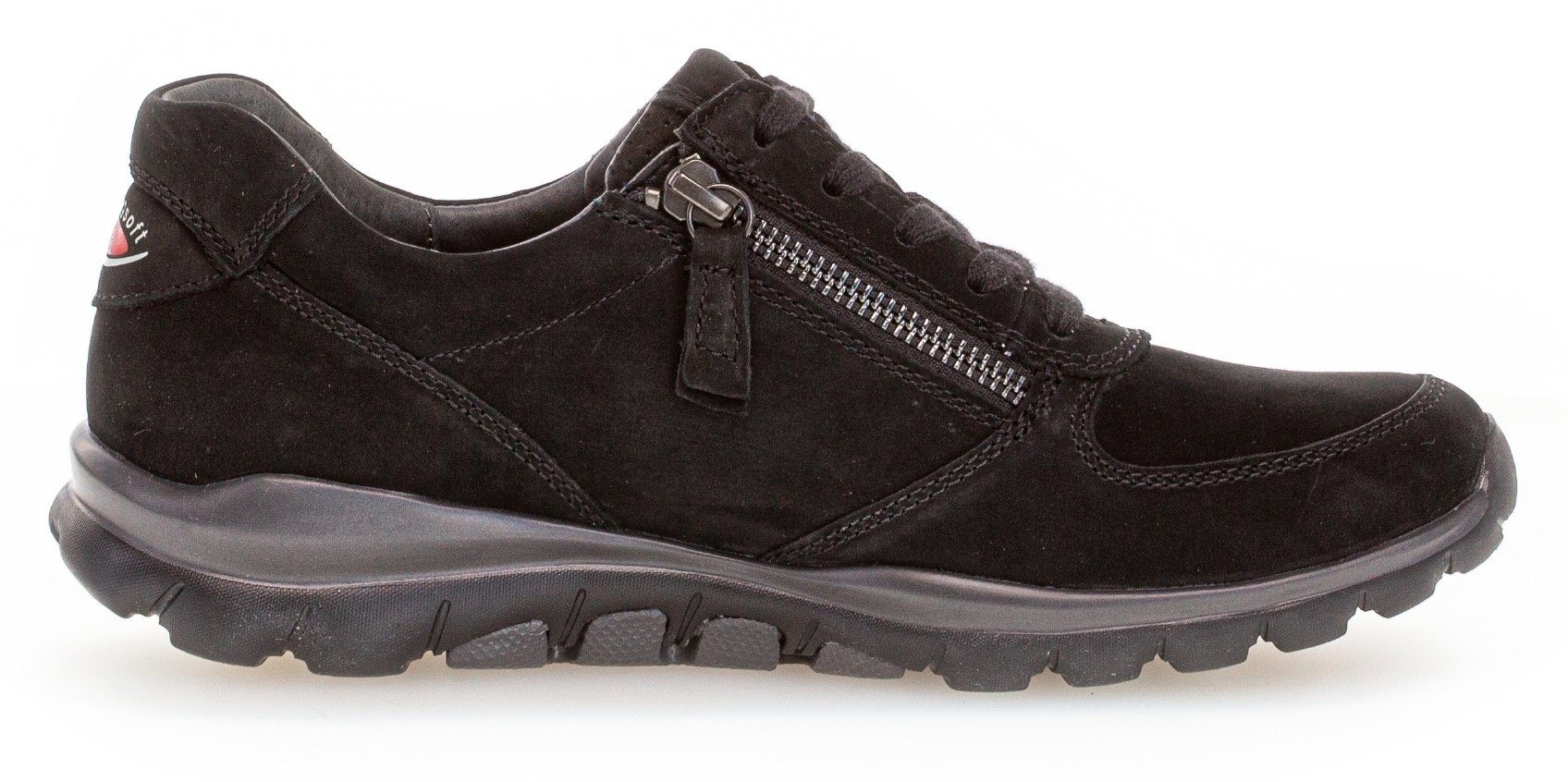 Gabor Rollingsoft Sneakers met sleehak vrijetijdsschoen, lage schoen, veterschoen met optifit verwisselbare inlegzool
