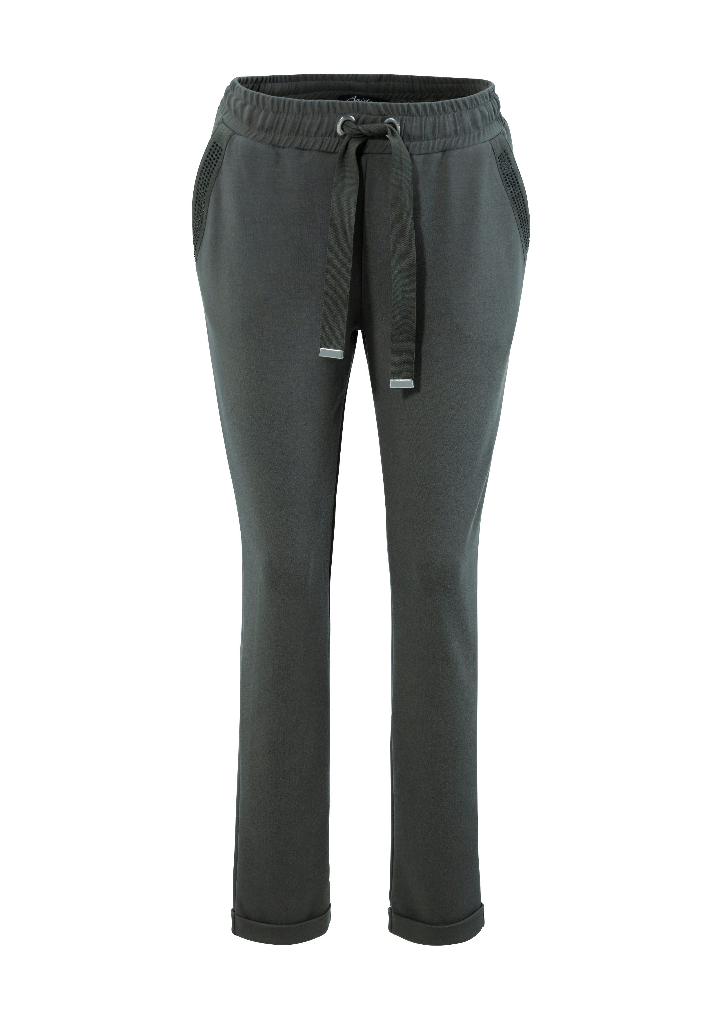 Aniston SELECTED Comfortbroek met glinsterende stenen aan de insteekzakken - nieuwe collectie