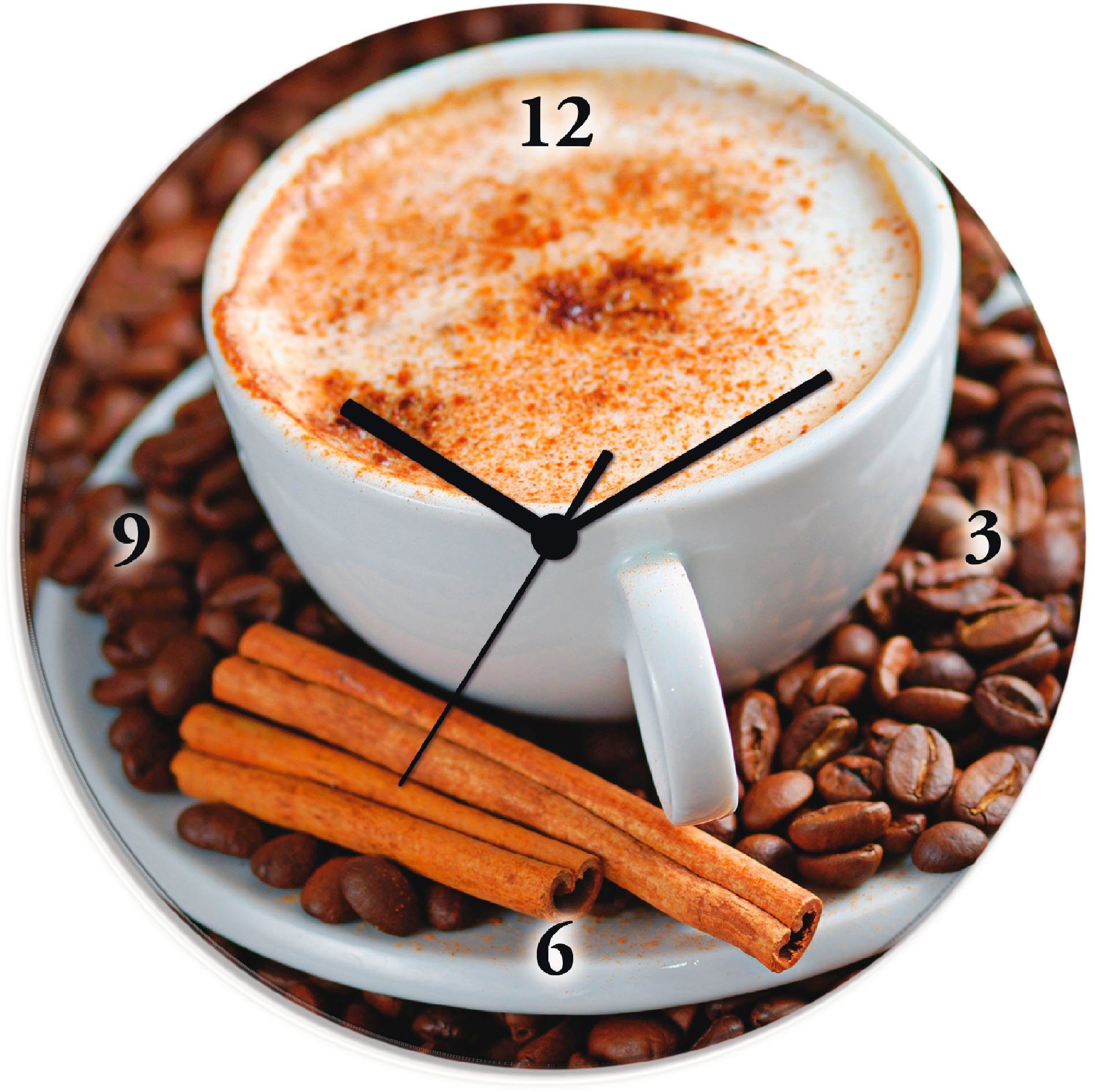 Artland Wandklok Cappuccino - koffie optioneel verkrijgbaar met kwarts- of radiografisch uurwerk, geruisloos zonder tikkend geluid klokken & wekkers