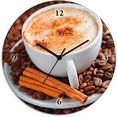 artland wandklok cappuccino - koffie optioneel verkrijgbaar met kwarts- of radiografisch uurwerk, geruisloos zonder tikkend geluid bruin