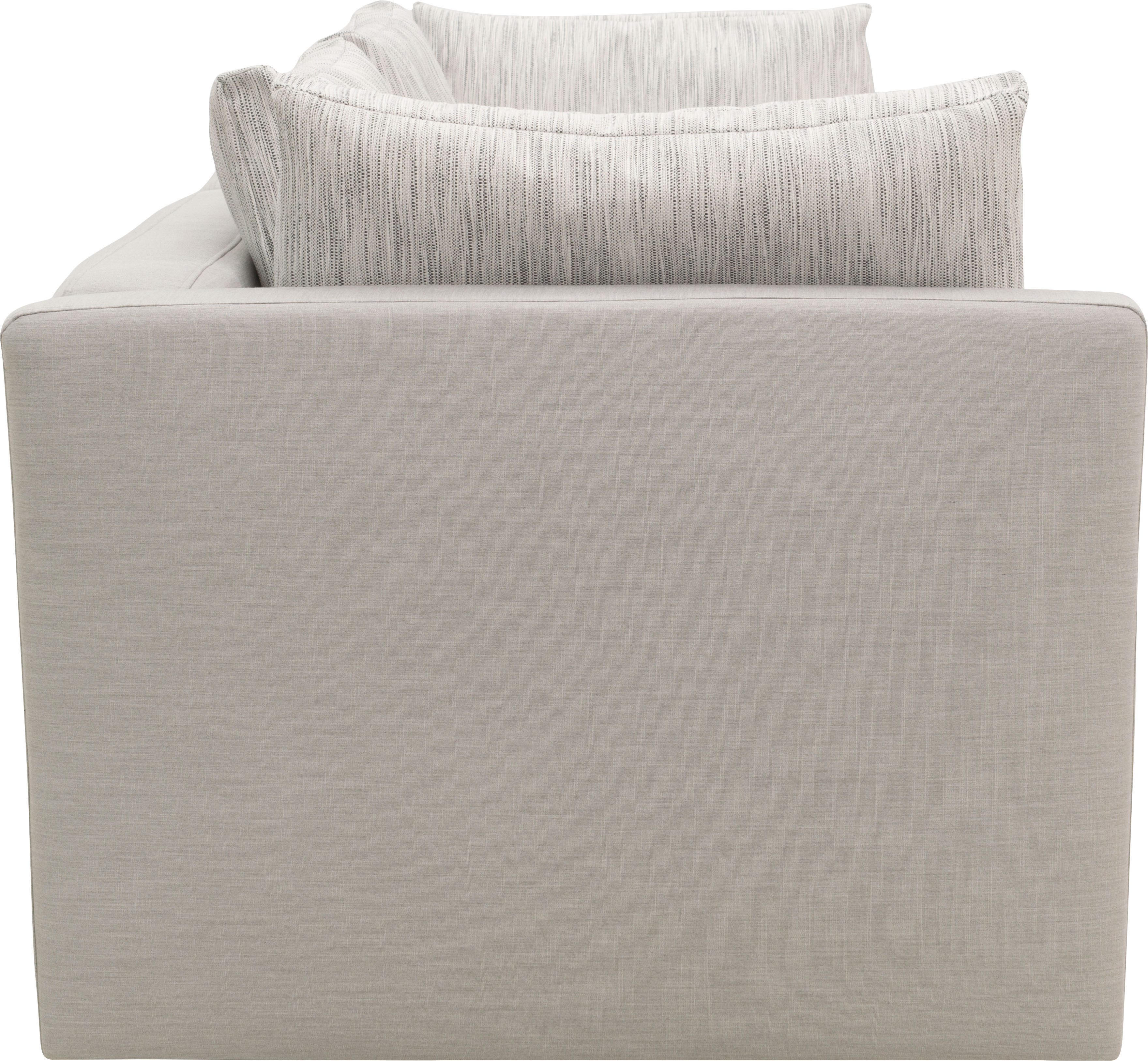 DOMO collection 2-zitsbank Solskin, individueel uitbreidbaar/combineerbaar met losse kussens. rug- en zijpanelen als steeksysteem.