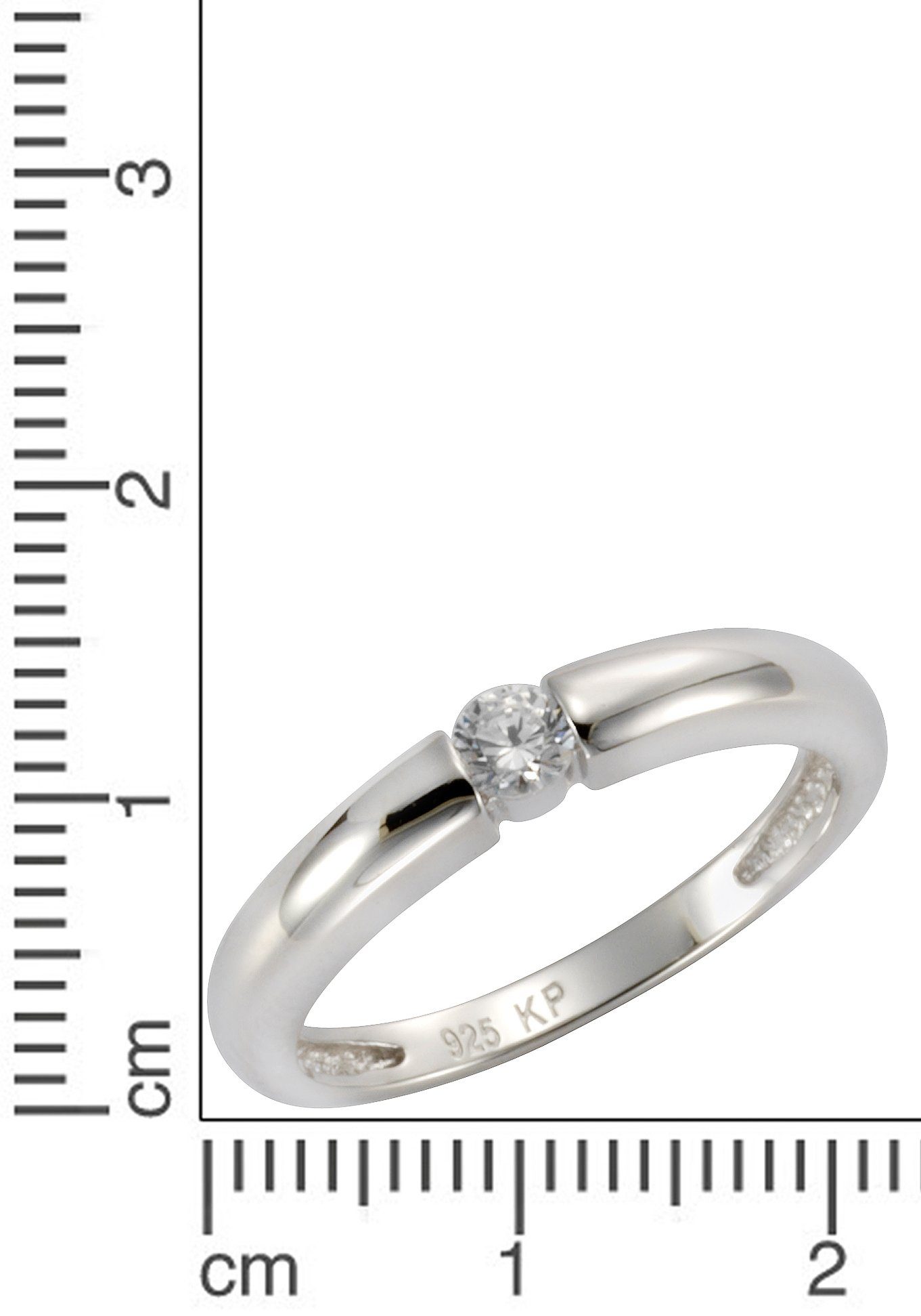 Firetti Ring Sieraad cadeau zilverkleur 925 damesring verlovingsring solitair