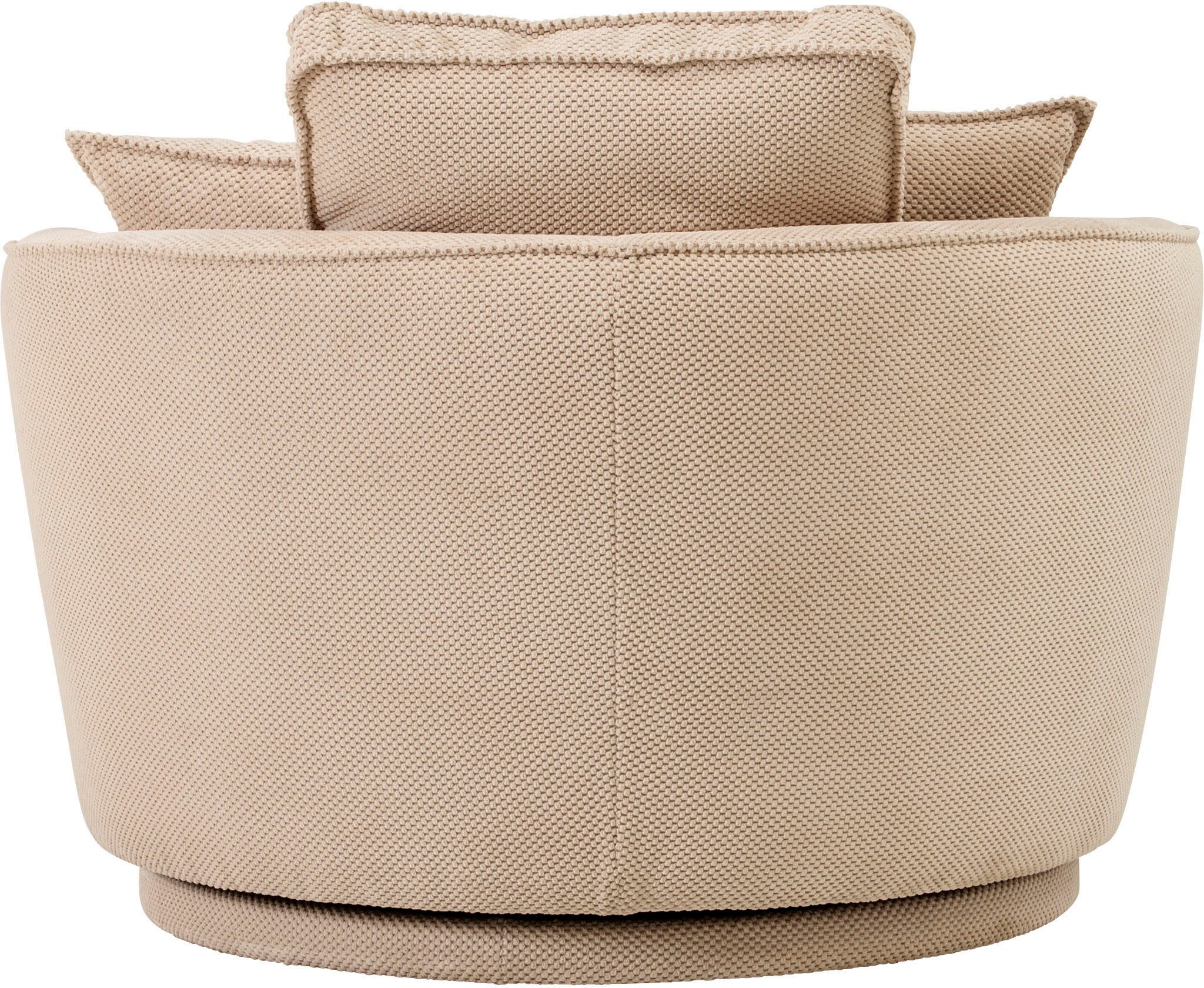 Leonique Draaibare fauteuil MAISIE, Love Seat XXL leesfauteuil, grote fauteuil met poef(2 stuks)