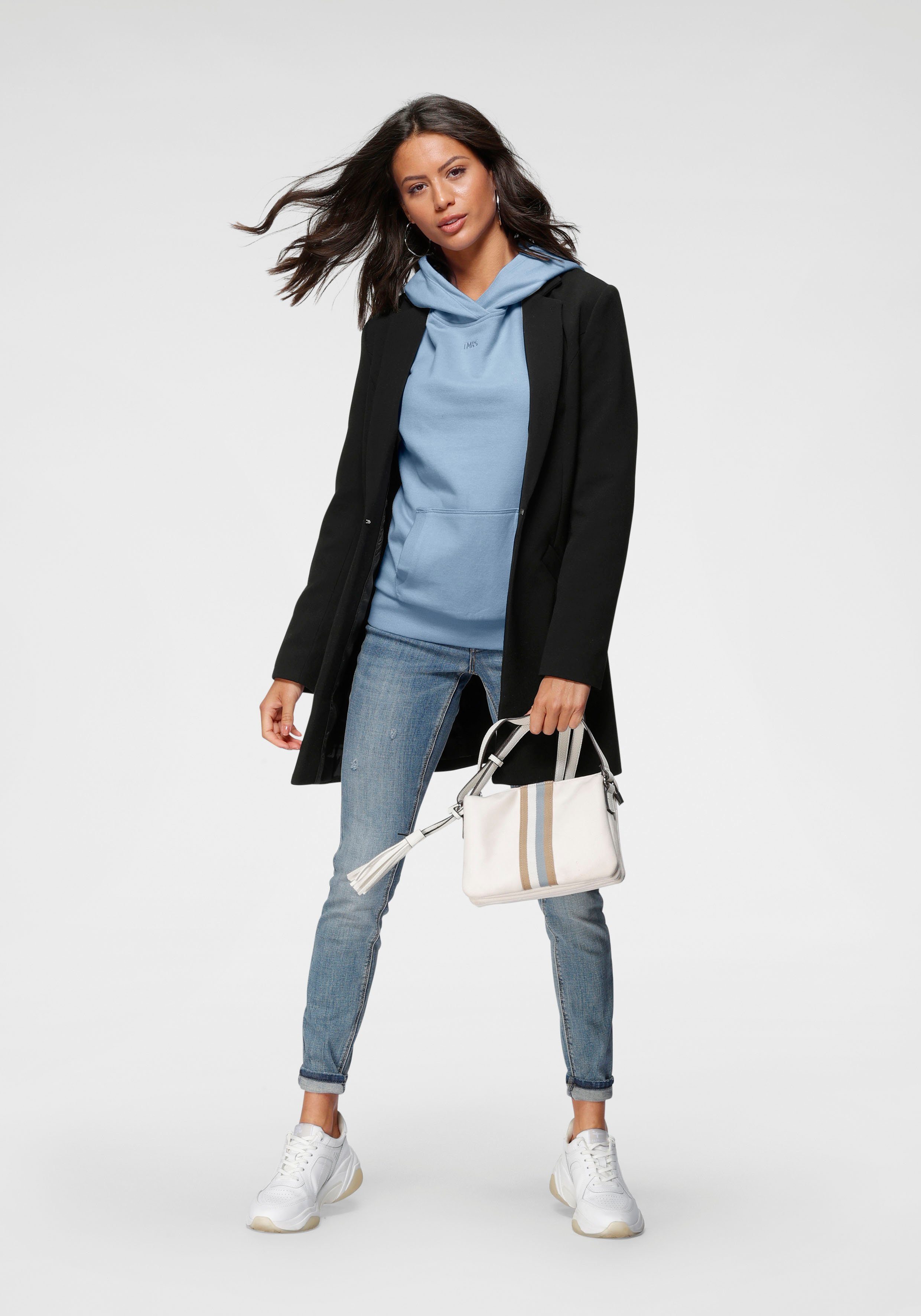 Laura Scott Lange blazer met diepe reverskraag