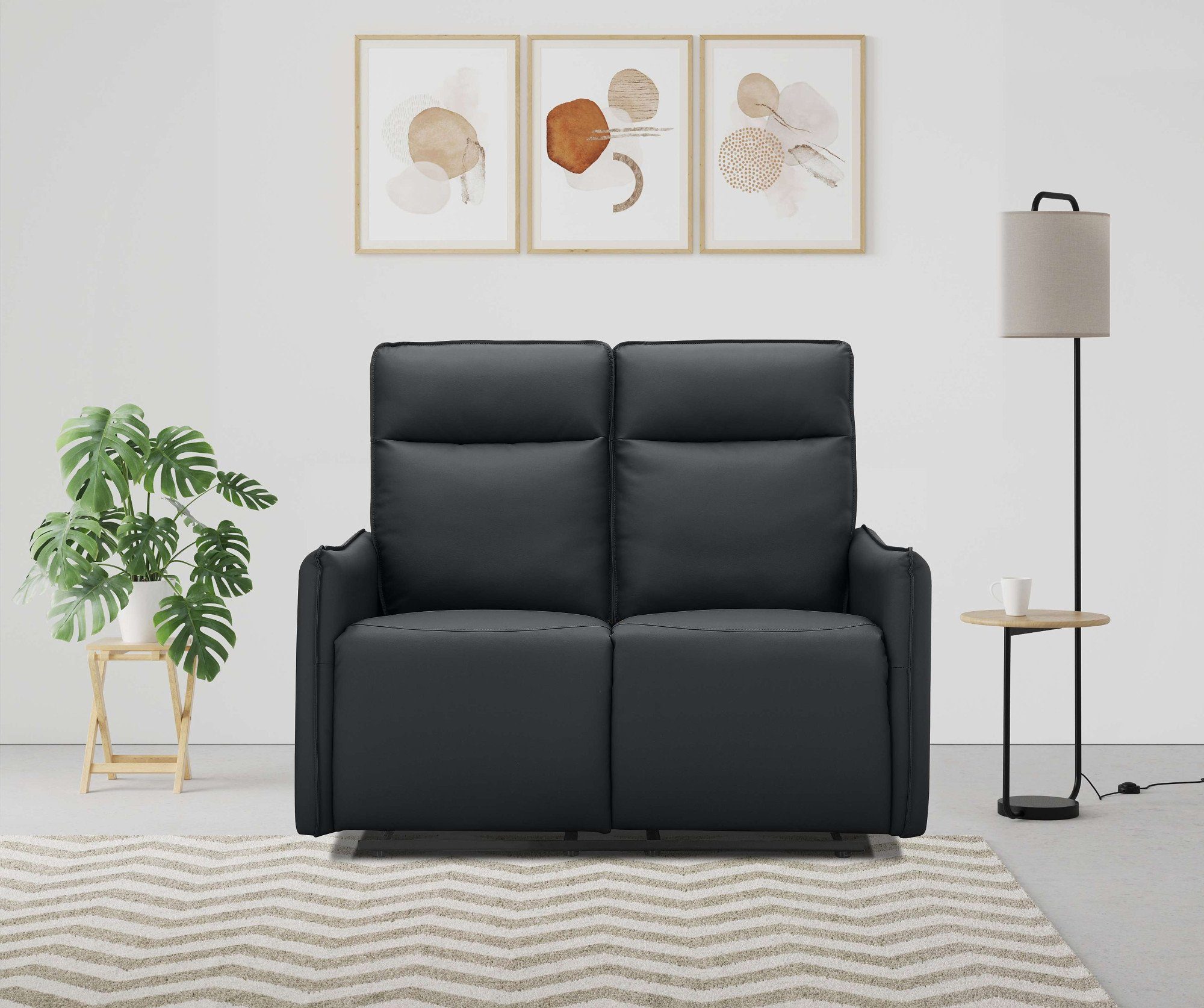 Dorel Home 2-zitsbank Lugo, bioscoopbank met relaxfunctie in kunstleer en geweven stof