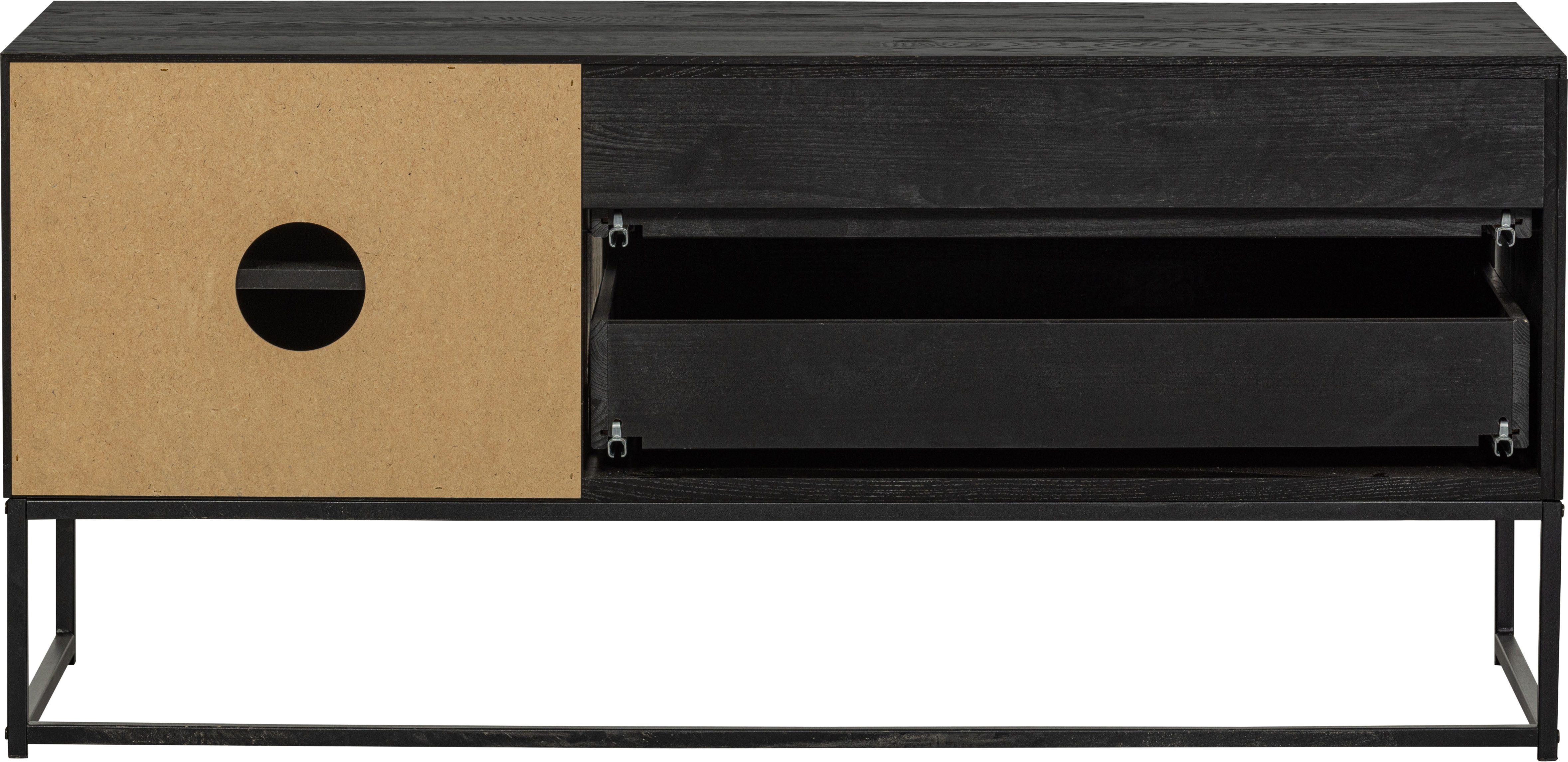 WOOOD Tv-meubel Silas TV-board Commode, 2 lades en 1 deur, veel opbergruimte, breedte 120 of 180 cm